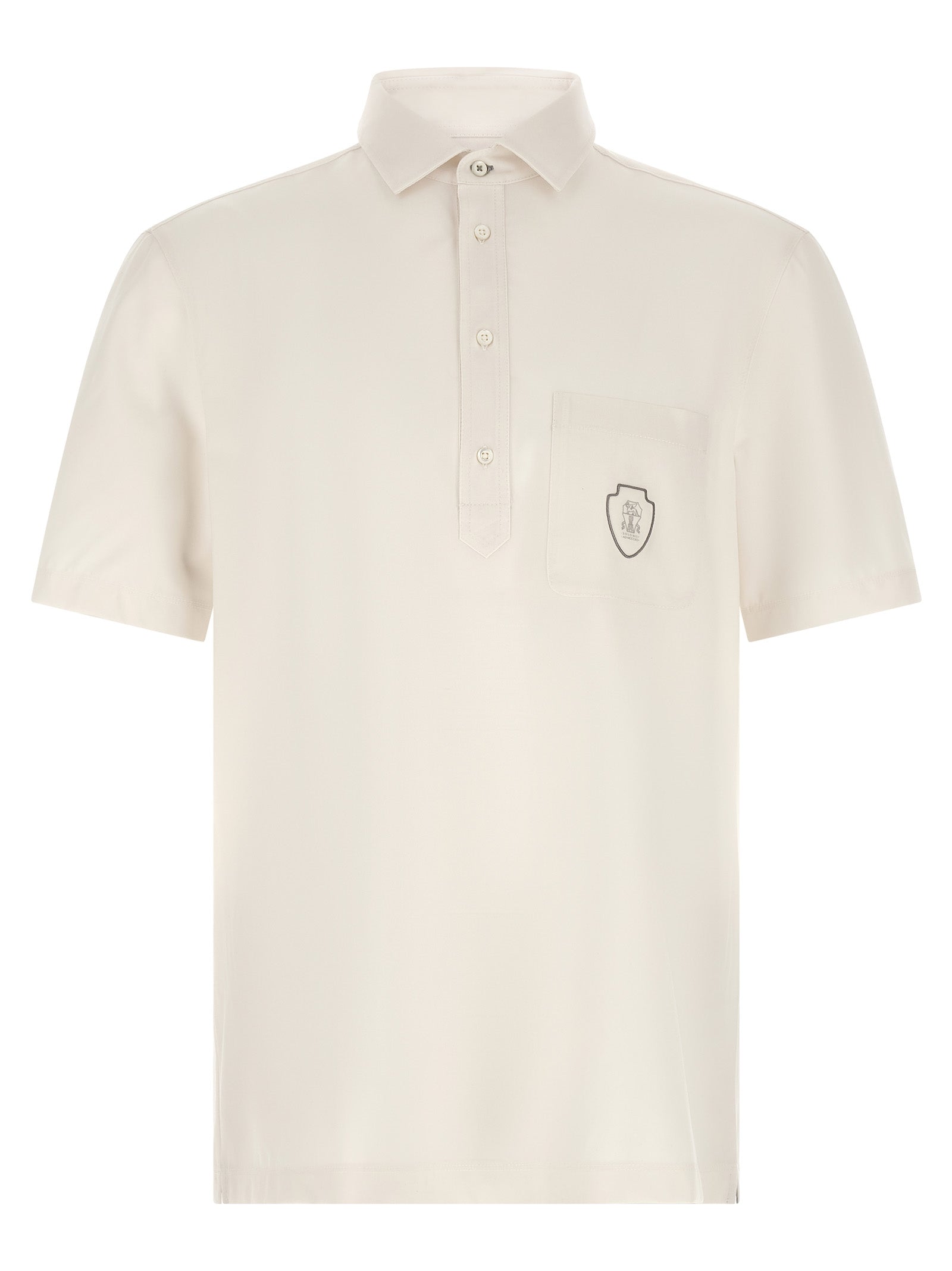 Brunello Cucinelli Men Heraldic Logo Polo Shirt BRUNELLO CUCINELLI