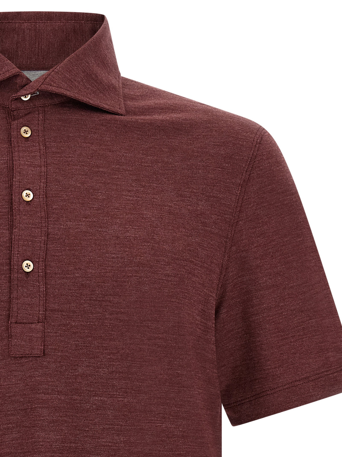Brunello Cucinelli Men French Collar Polo Shirt BRUNELLO CUCINELLI