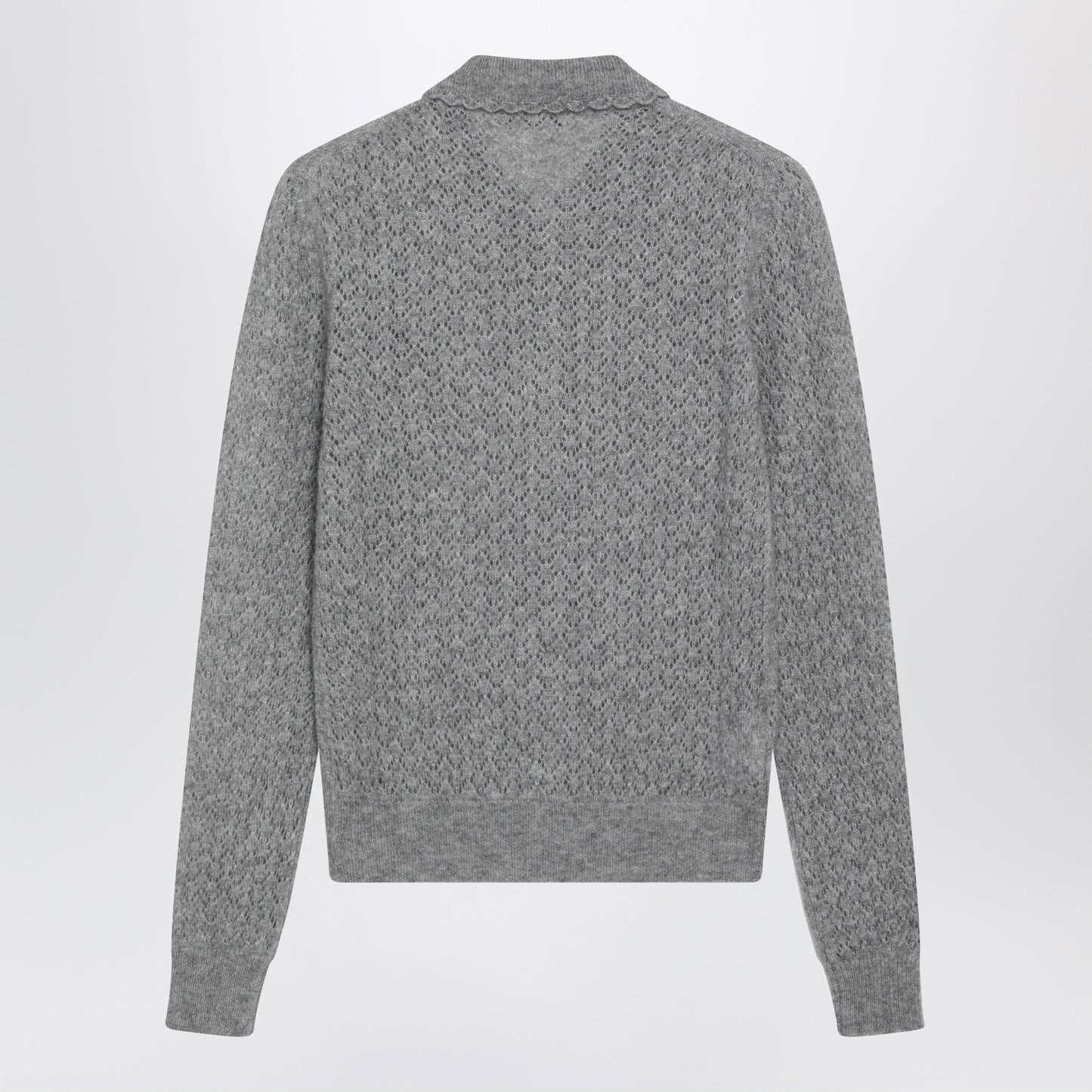 Miu Miu Grey Cashmere And Silk Cardigan Women MIU MIU