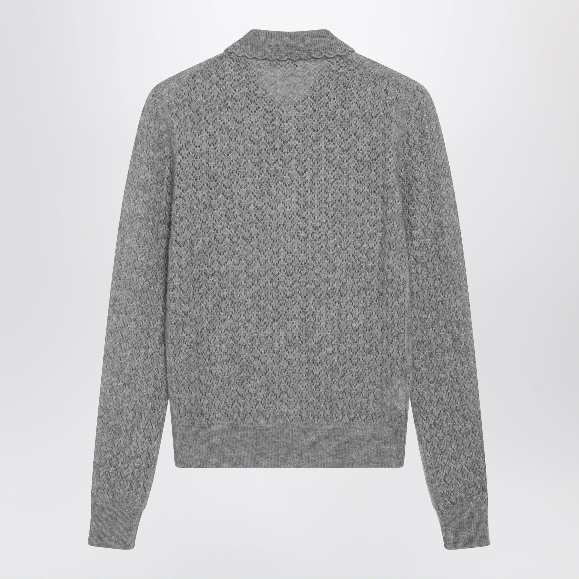 Miu Miu Grey Cashmere And Silk Cardigan Women MIU MIU