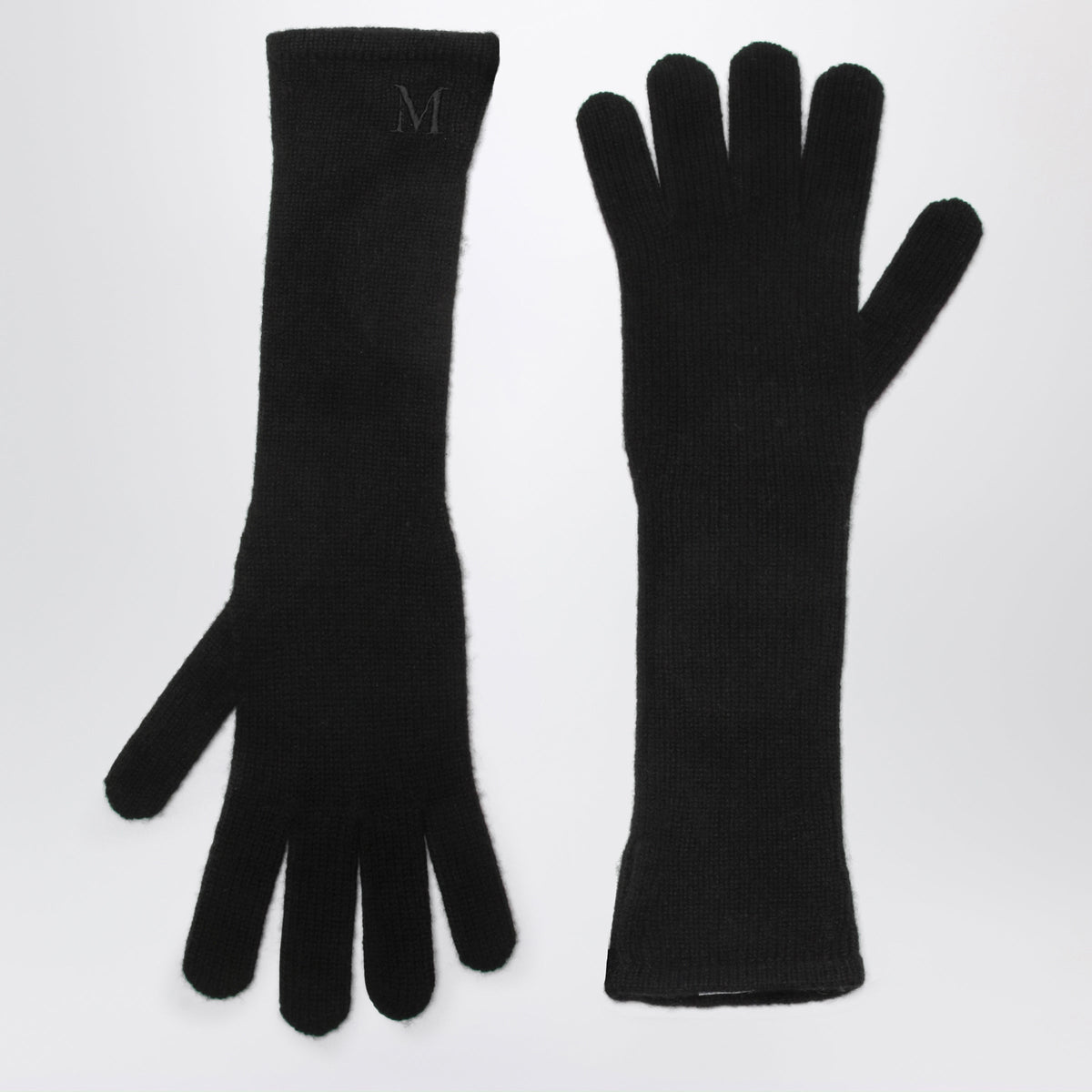 Max Mara Long Black Cashmere Gloves Women MAX MARA