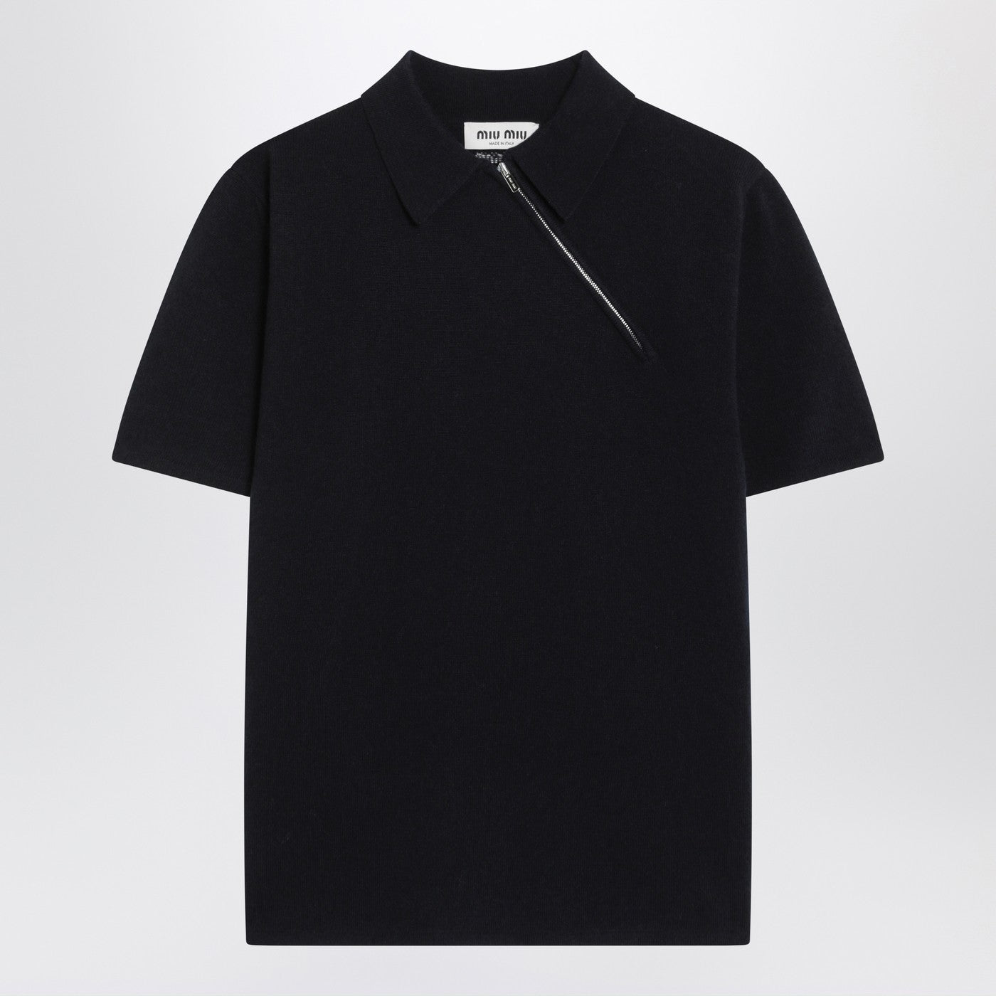 Miu Miu Polo In Cashmere Blue Women MIU MIU