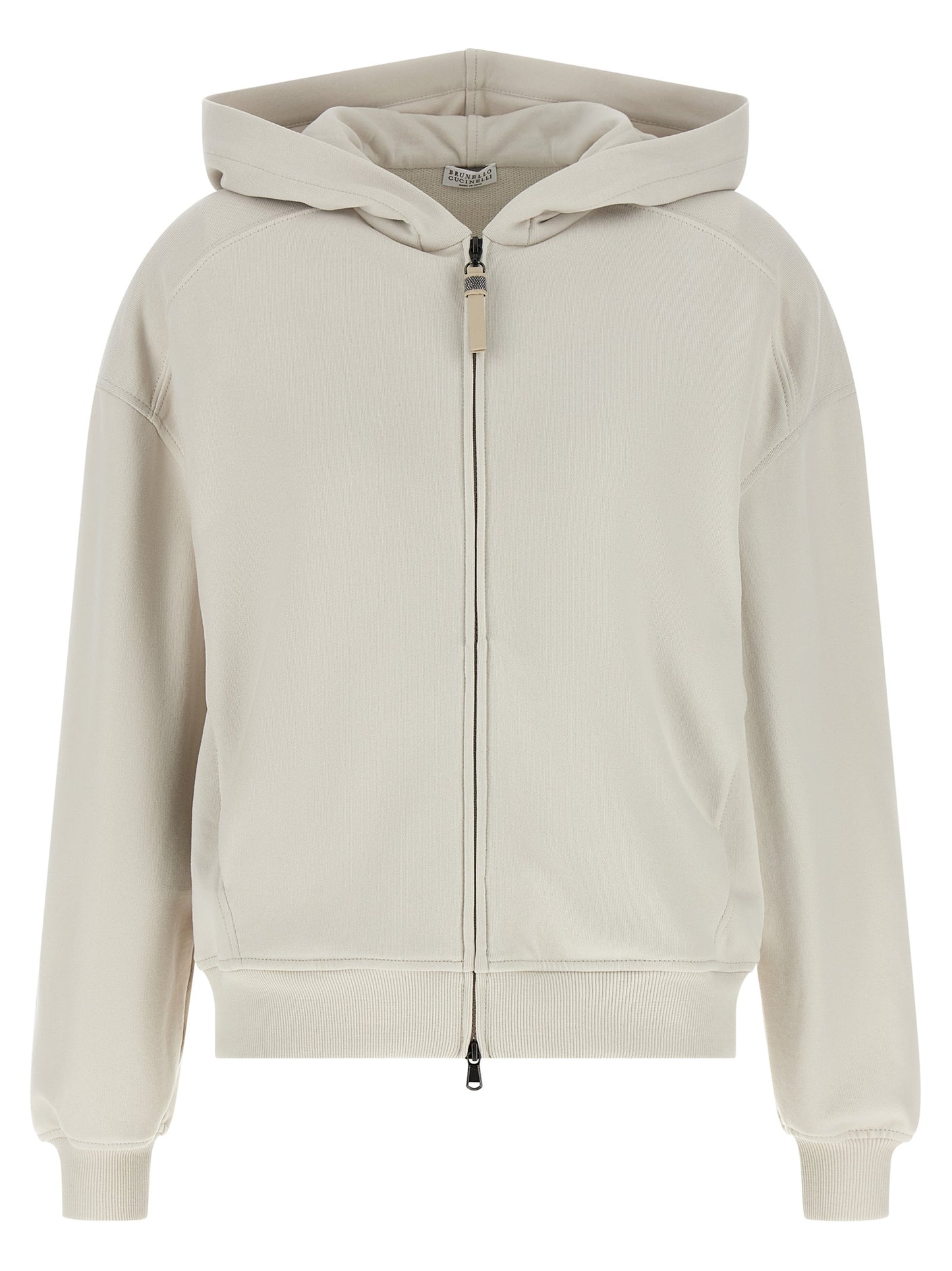 Brunello Cucinelli Women 'Shiny Zipper Pull' Hoodie BRUNELLO CUCINELLI