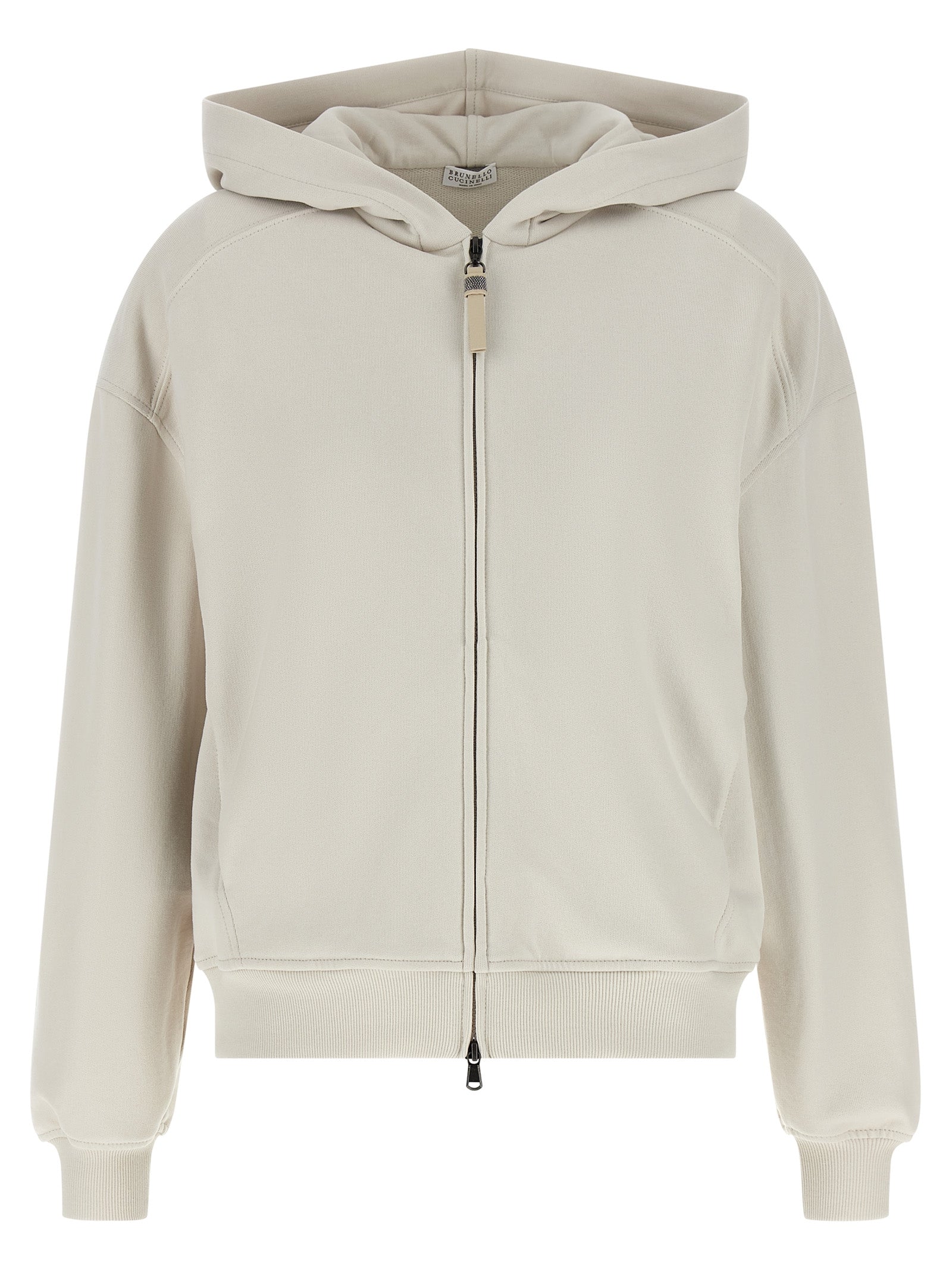 Brunello Cucinelli Women 'Shiny Zipper Pull' Hoodie BRUNELLO CUCINELLI