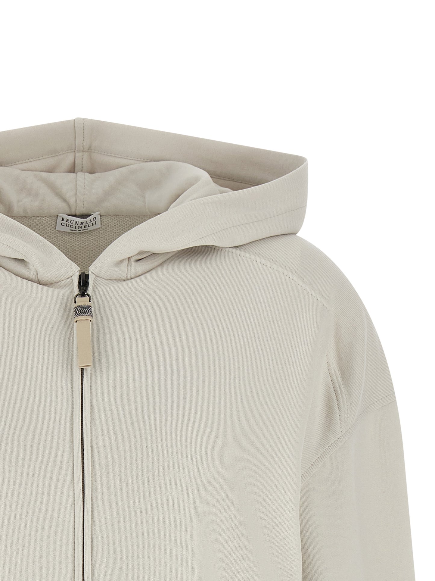 Brunello Cucinelli Women 'Shiny Zipper Pull' Hoodie BRUNELLO CUCINELLI