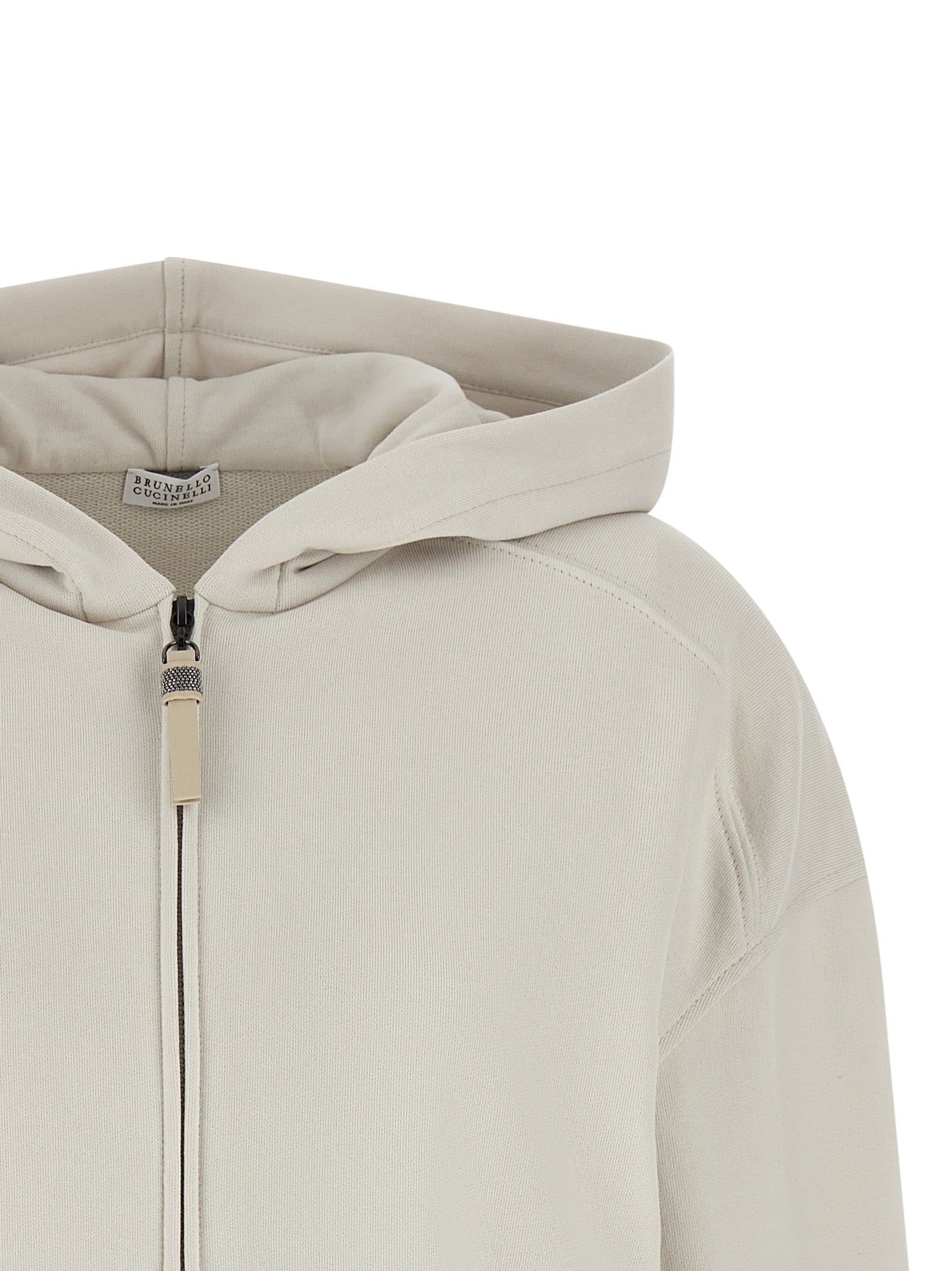Brunello Cucinelli Women 'Shiny Zipper Pull' Hoodie BRUNELLO CUCINELLI
