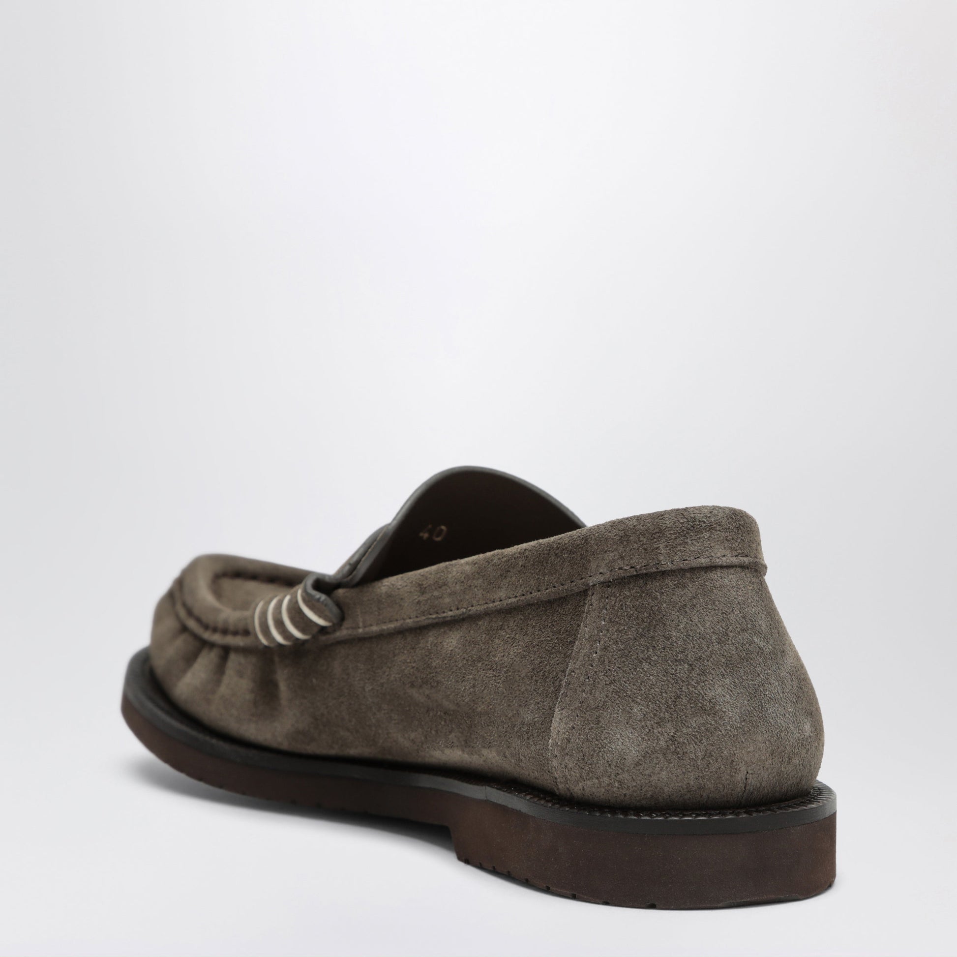 Jw Anderson Dark Taupe Suede Loafers Women J.W. ANDERSON