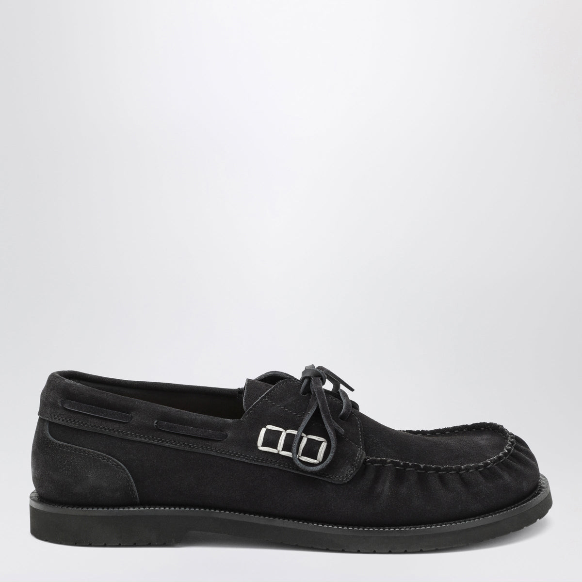 Jw Anderson Midnight Blue Suede Loafers Men J.W. ANDERSON
