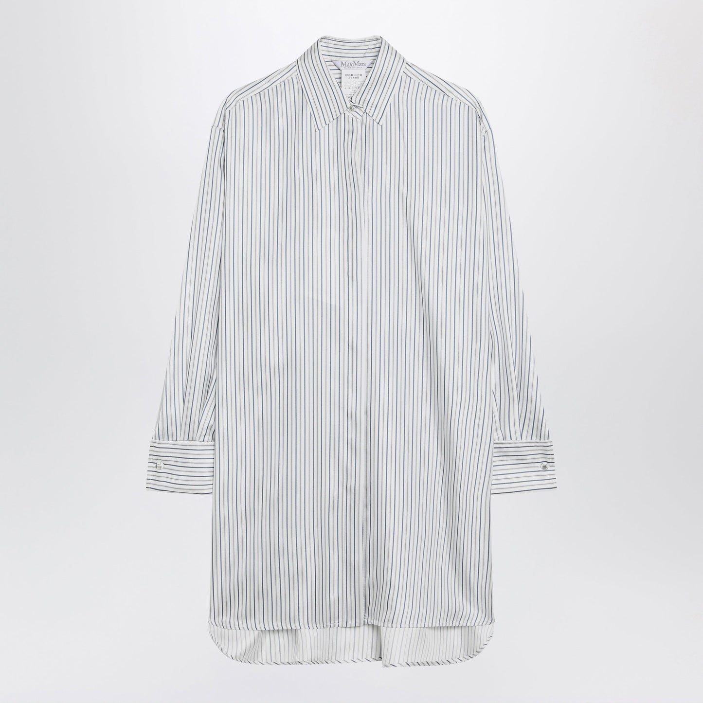 Max Mara Oversized Striped Silk Shirt Women MAX MARA