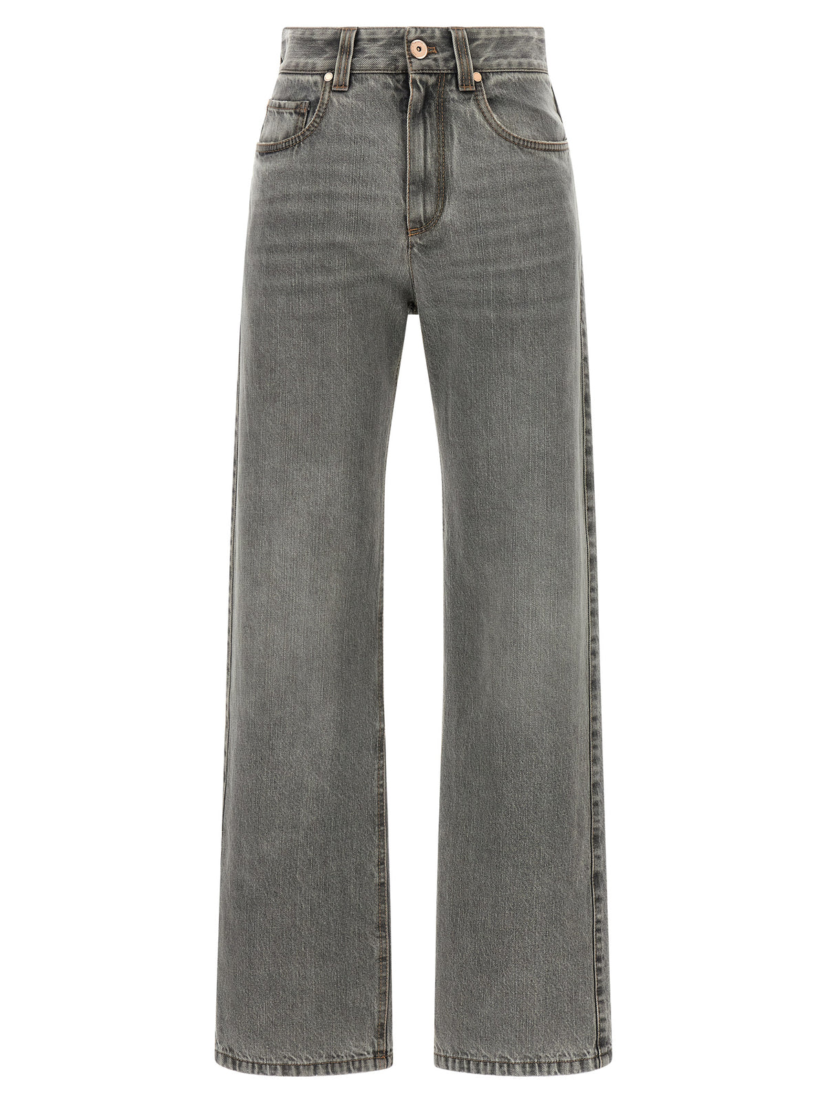 Brunello Cucinelli Women Grey 'Contemporary Loose' Jeans BRUNELLO CUCINELLI