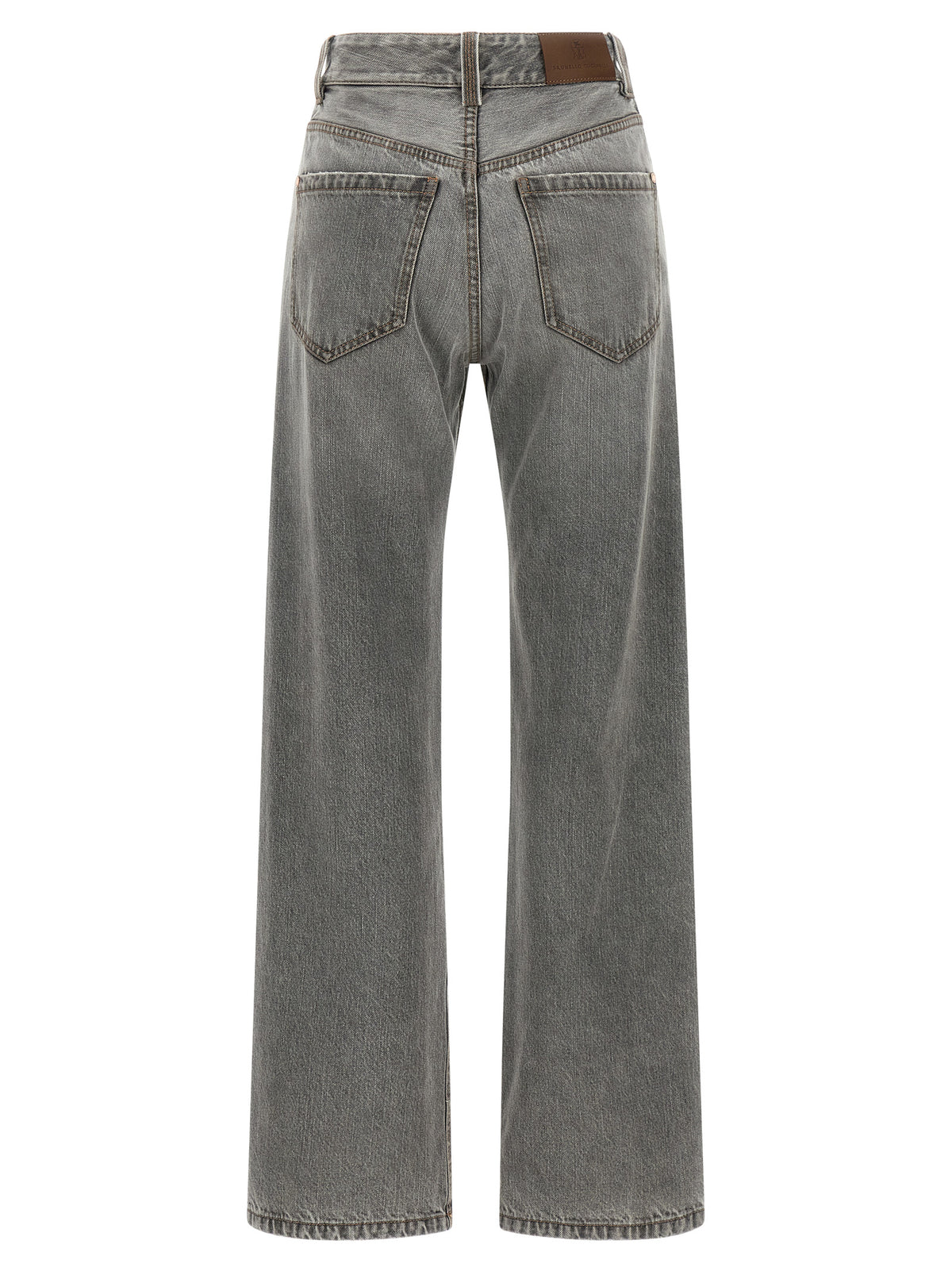 Brunello Cucinelli Women Grey 'Contemporary Loose' Jeans BRUNELLO CUCINELLI