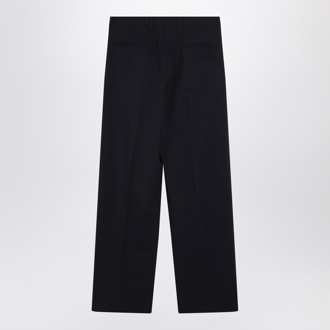 Miu Miu Blue Wool Trousers Women MIU MIU