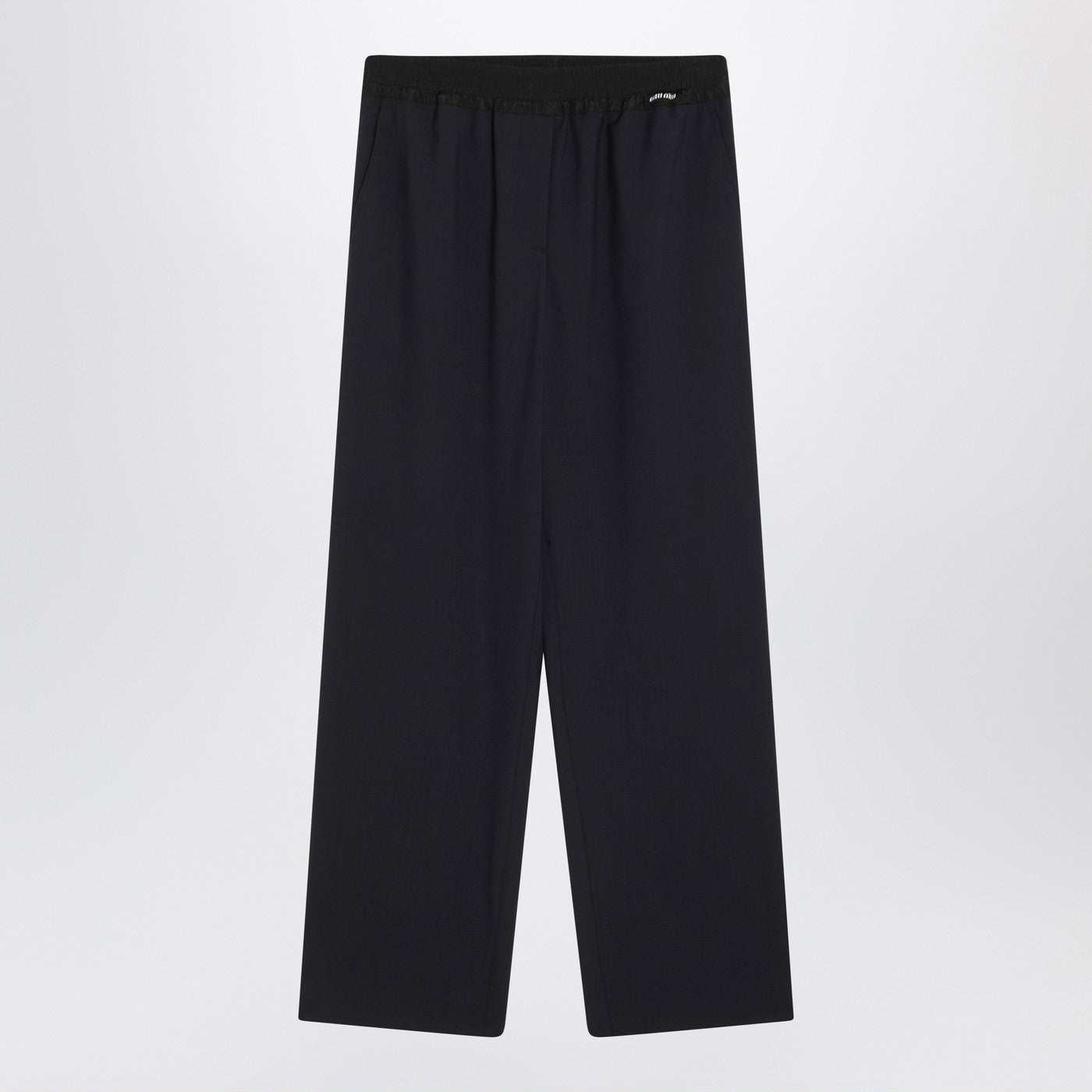 Miu Miu Blue Wool Pants Women MIU MIU