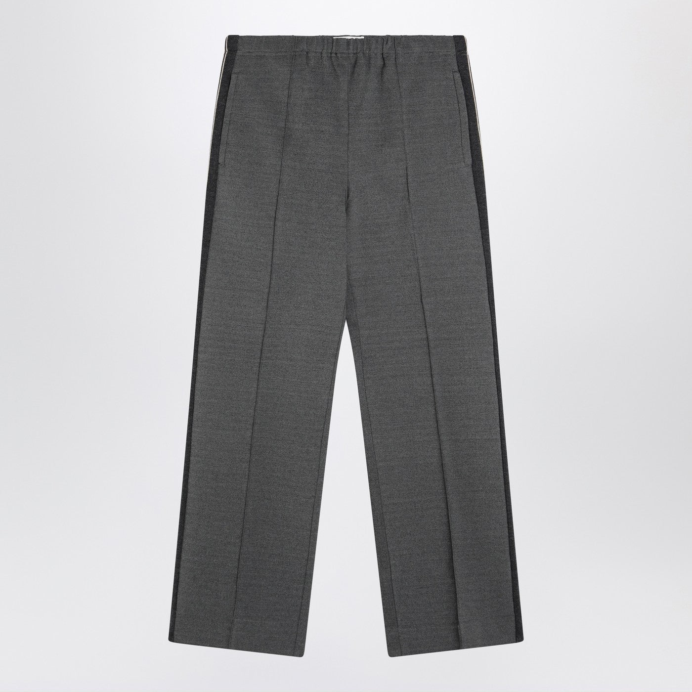 Miu Miu Anthracite Knitted Trousers In Punto Stoffa Women MIU MIU