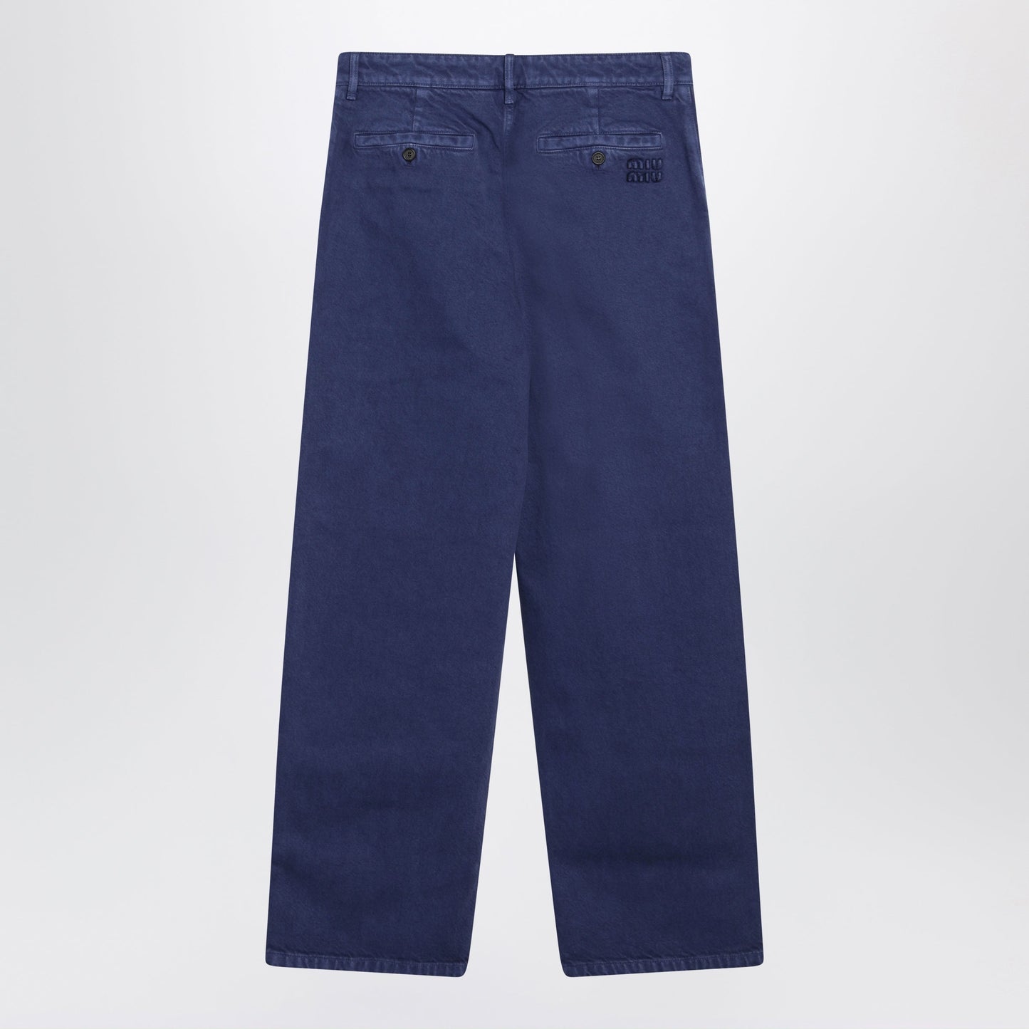 Miu Miu Ink-Colored Gabardine Trousers Women MIU MIU