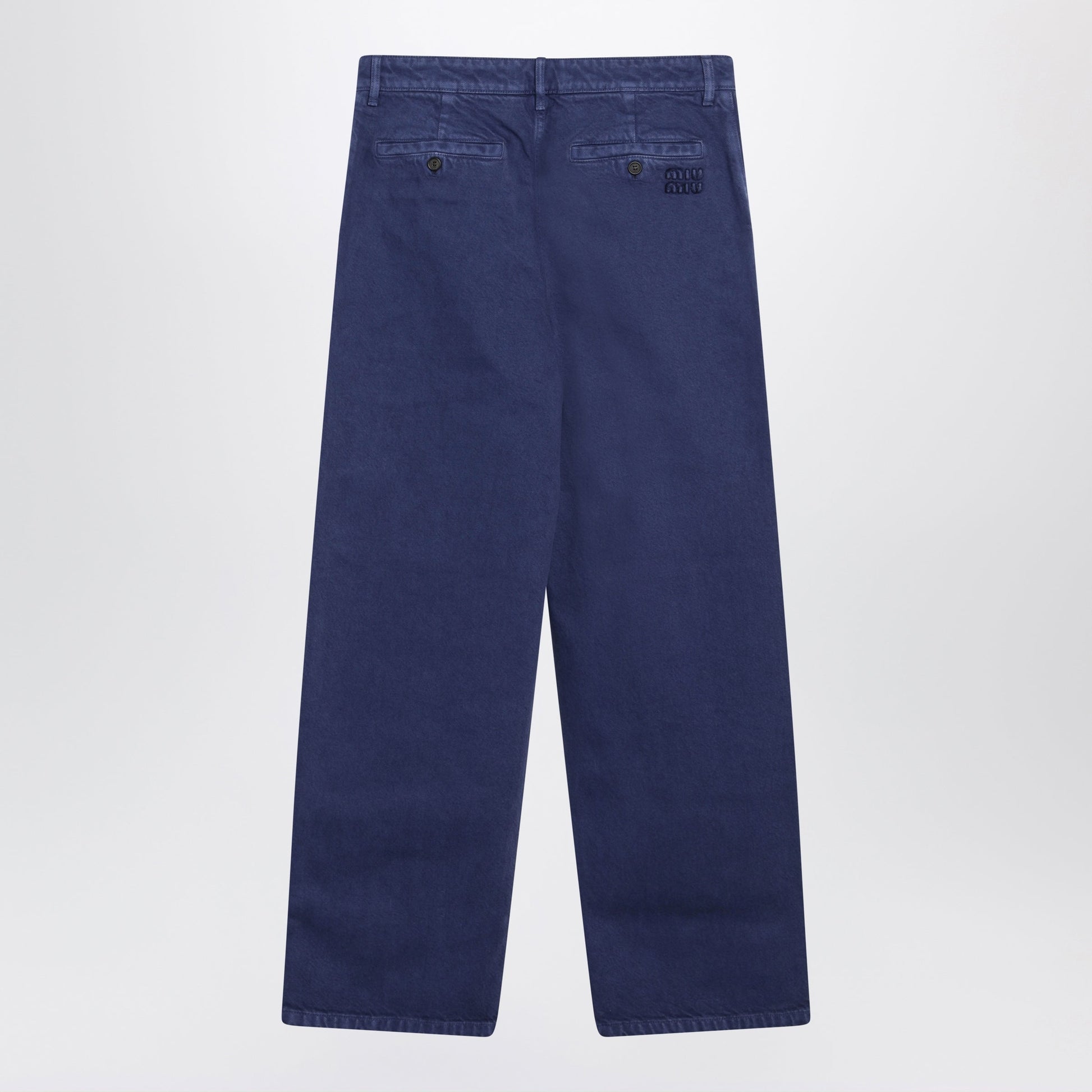 Miu Miu Ink-Colored Gabardine Trousers Women MIU MIU