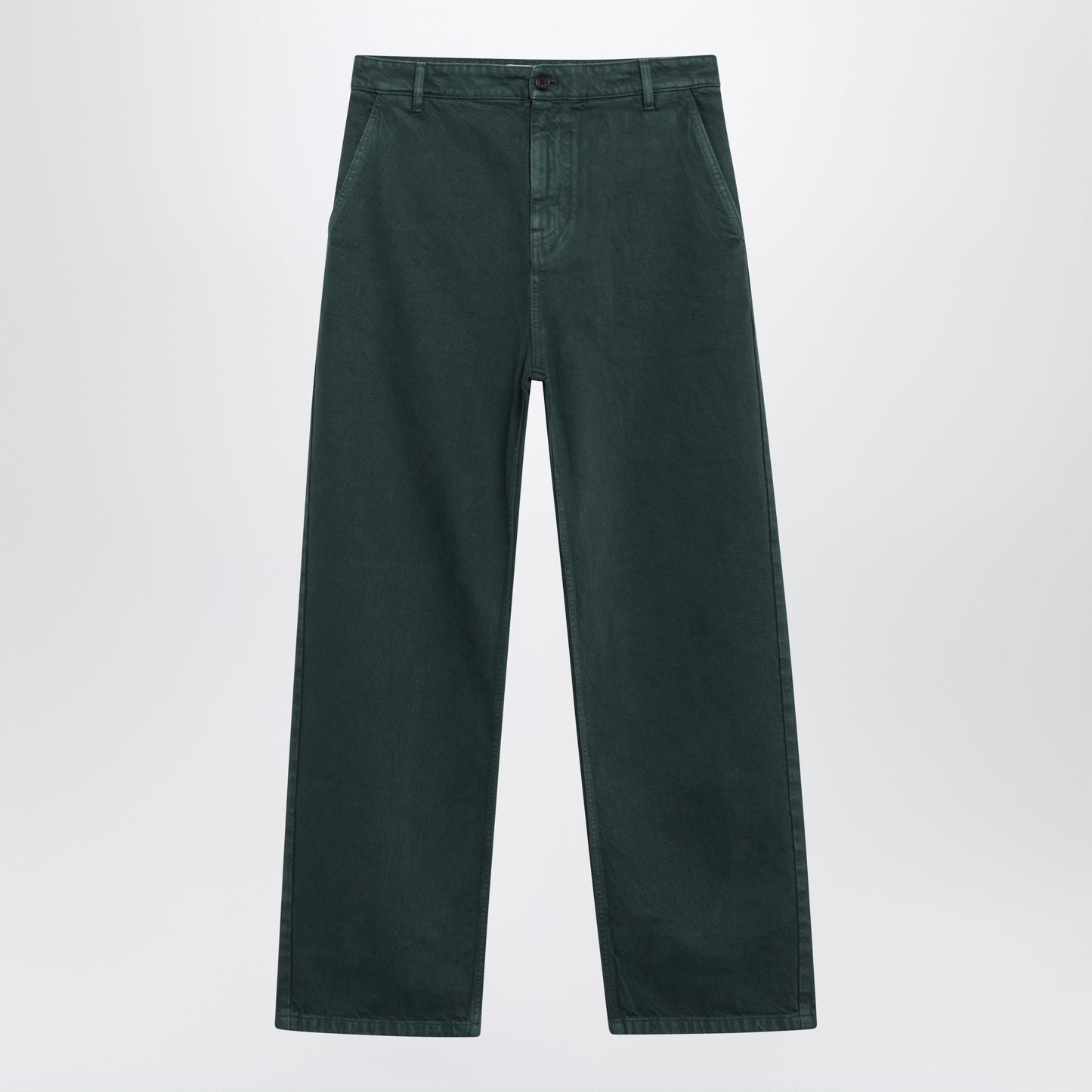 Miu Miu Bottle Green Gabardine Trousers Women MIU MIU