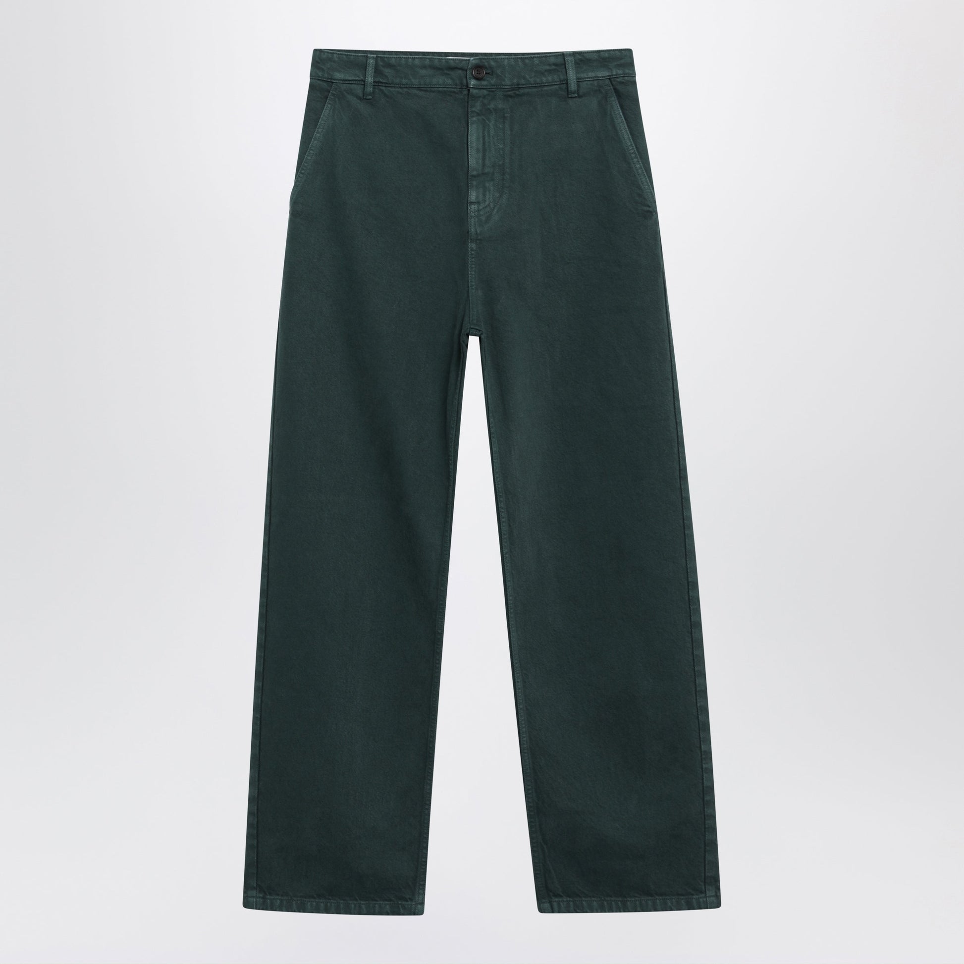 Miu Miu Bottle Green Gabardine Trousers Women MIU MIU