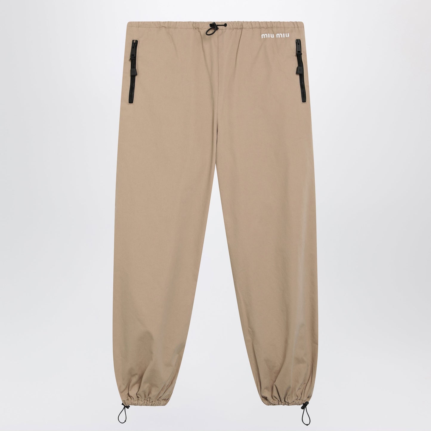 Miu Miu Beige Gabardine Pants Women MIU MIU