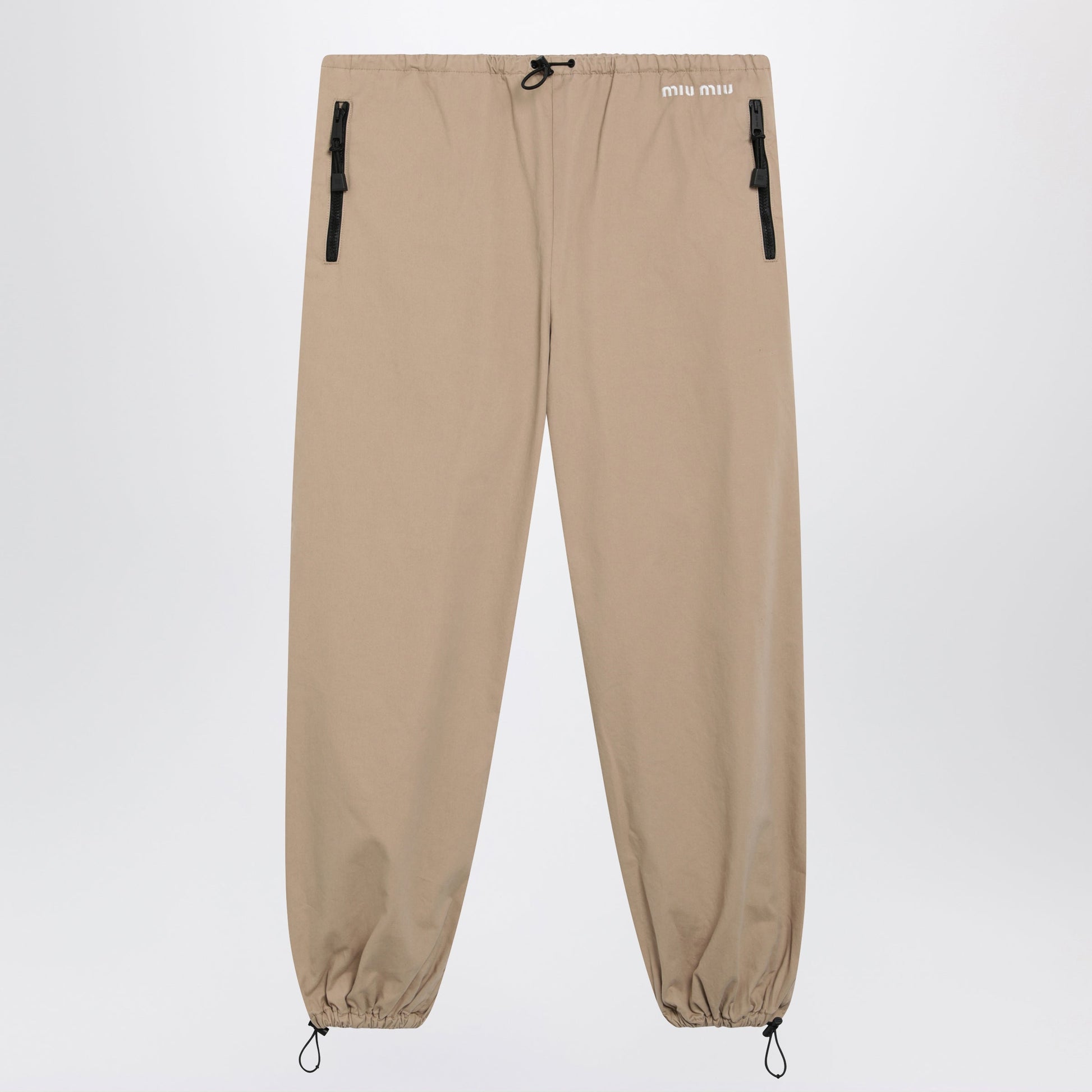Miu Miu Beige Gabardine Pants Women MIU MIU