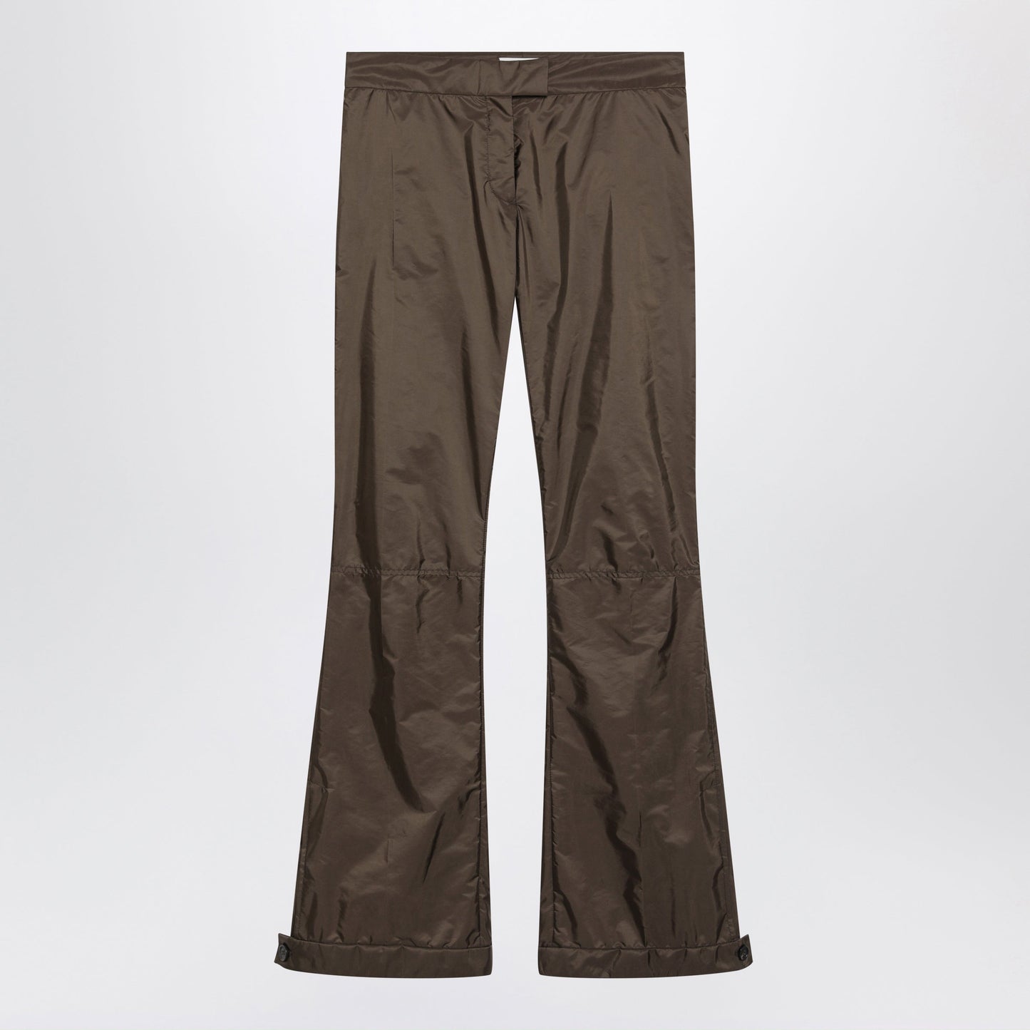 Miu Miu Ebony Technical Fabric Flared Trousers Women MIU MIU