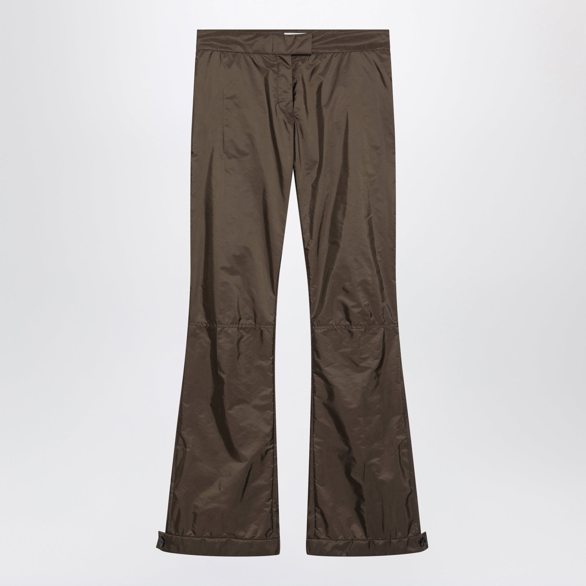 Miu Miu Ebony Technical Fabric Flared Trousers Women MIU MIU