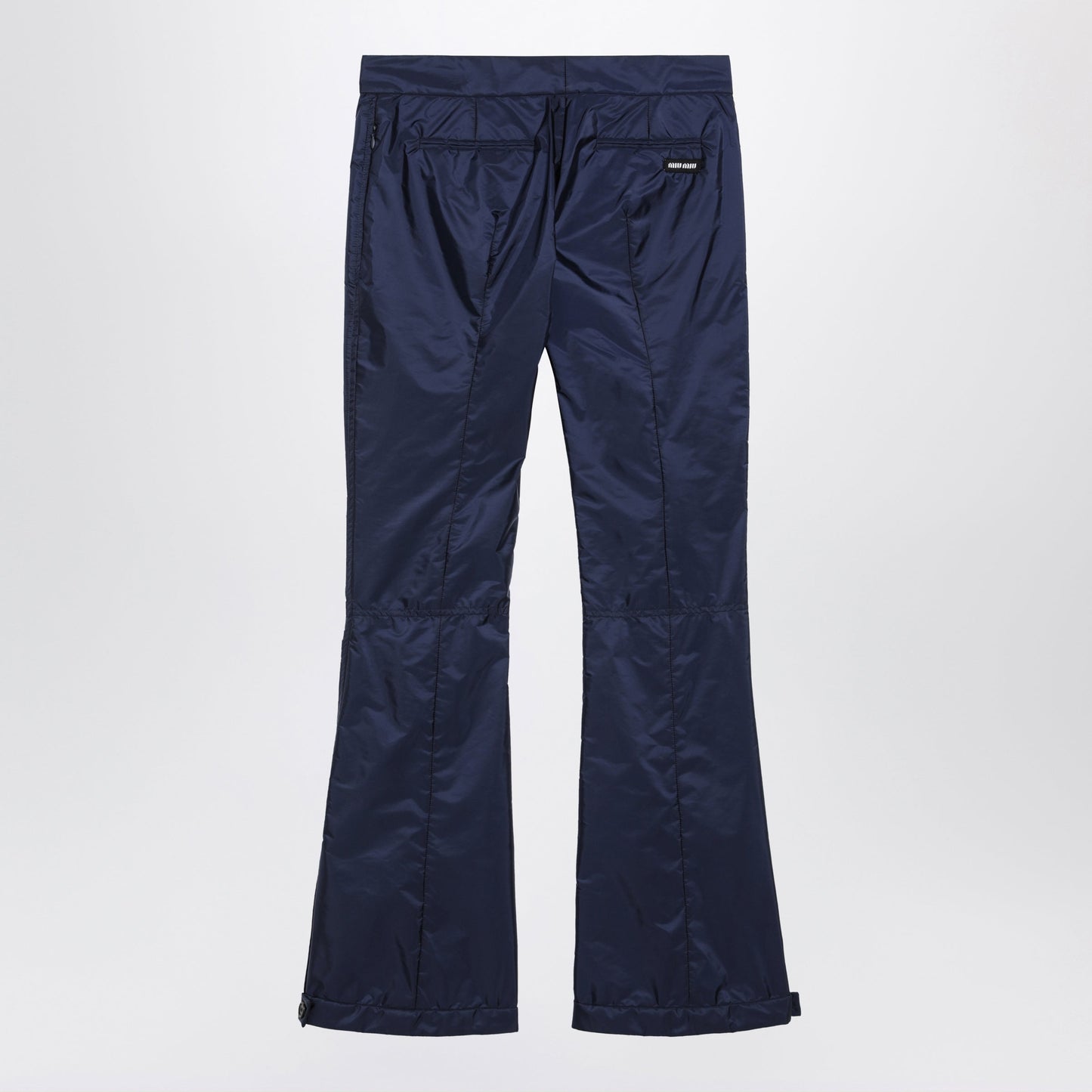 Miu Miu Cobalt Flared Technical Fabric Trousers Women MIU MIU