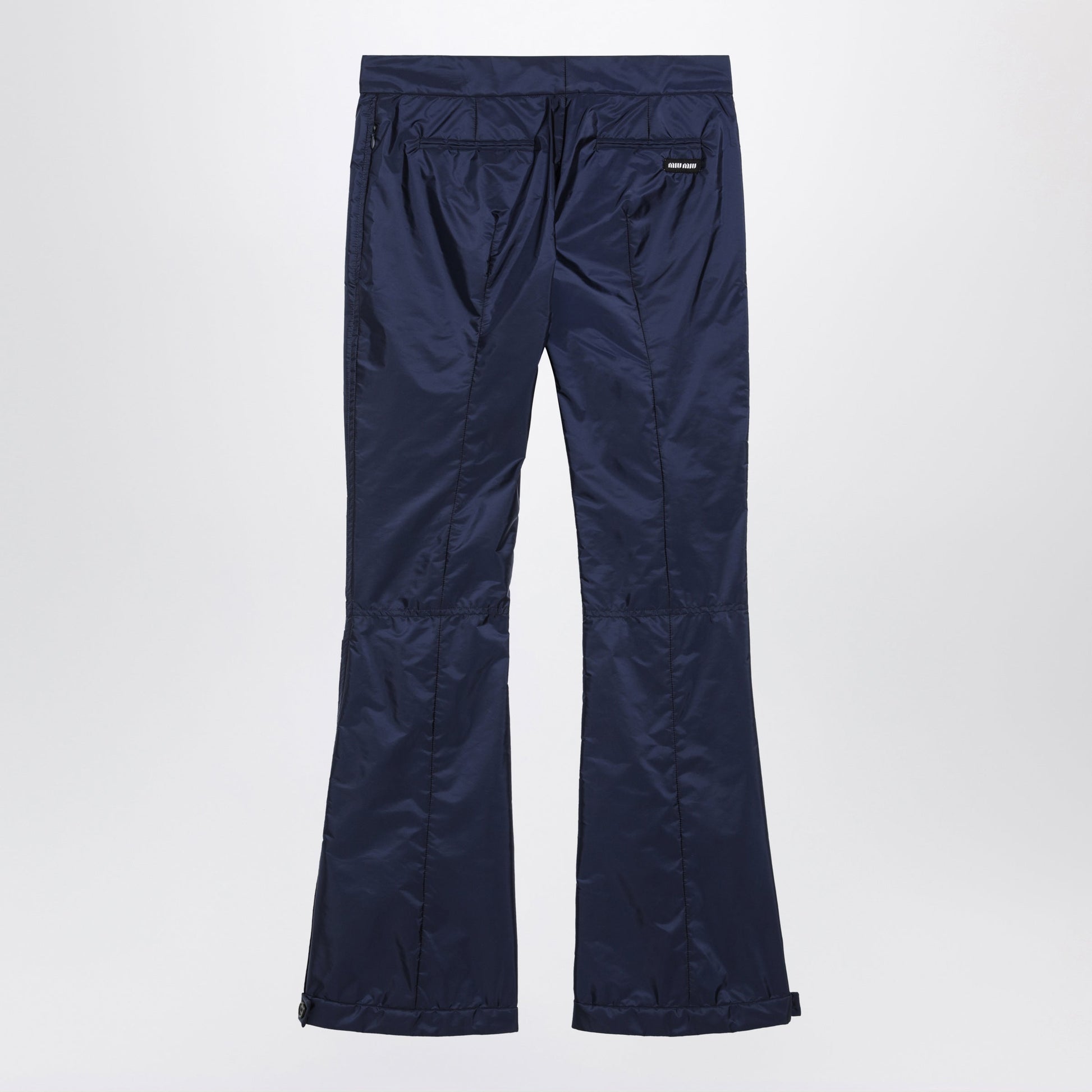 Miu Miu Cobalt Flared Technical Fabric Trousers Women MIU MIU