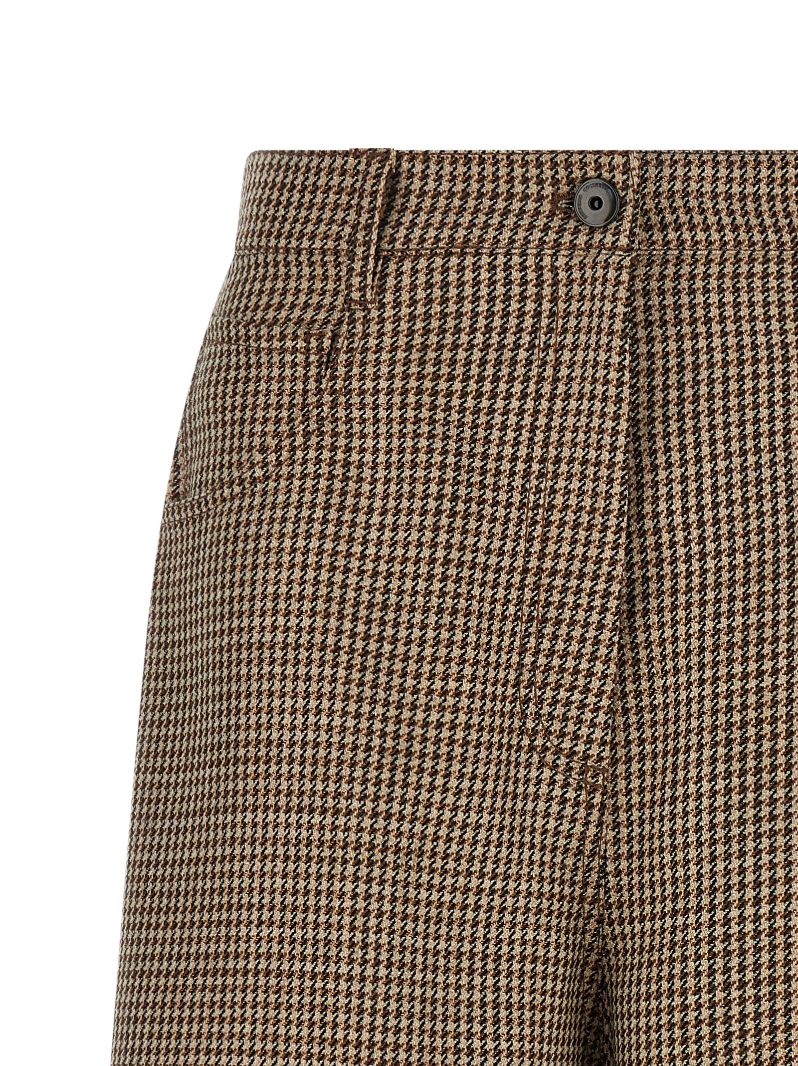 Brunello Cucinelli Women Prince Of Wales Lamé Bermuda Shorts BRUNELLO CUCINELLI