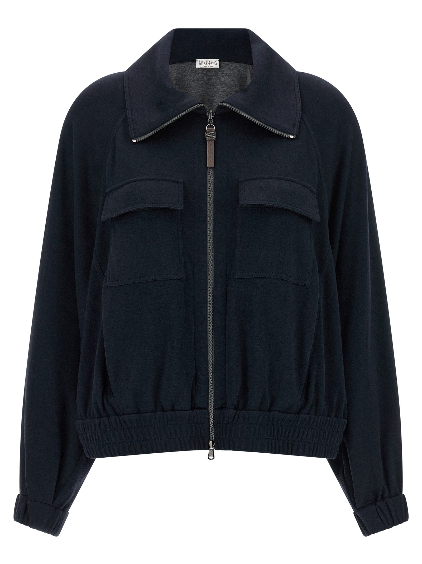 Brunello Cucinelli Women 'Shiny Zipper Pull' Sweatshirt BRUNELLO CUCINELLI