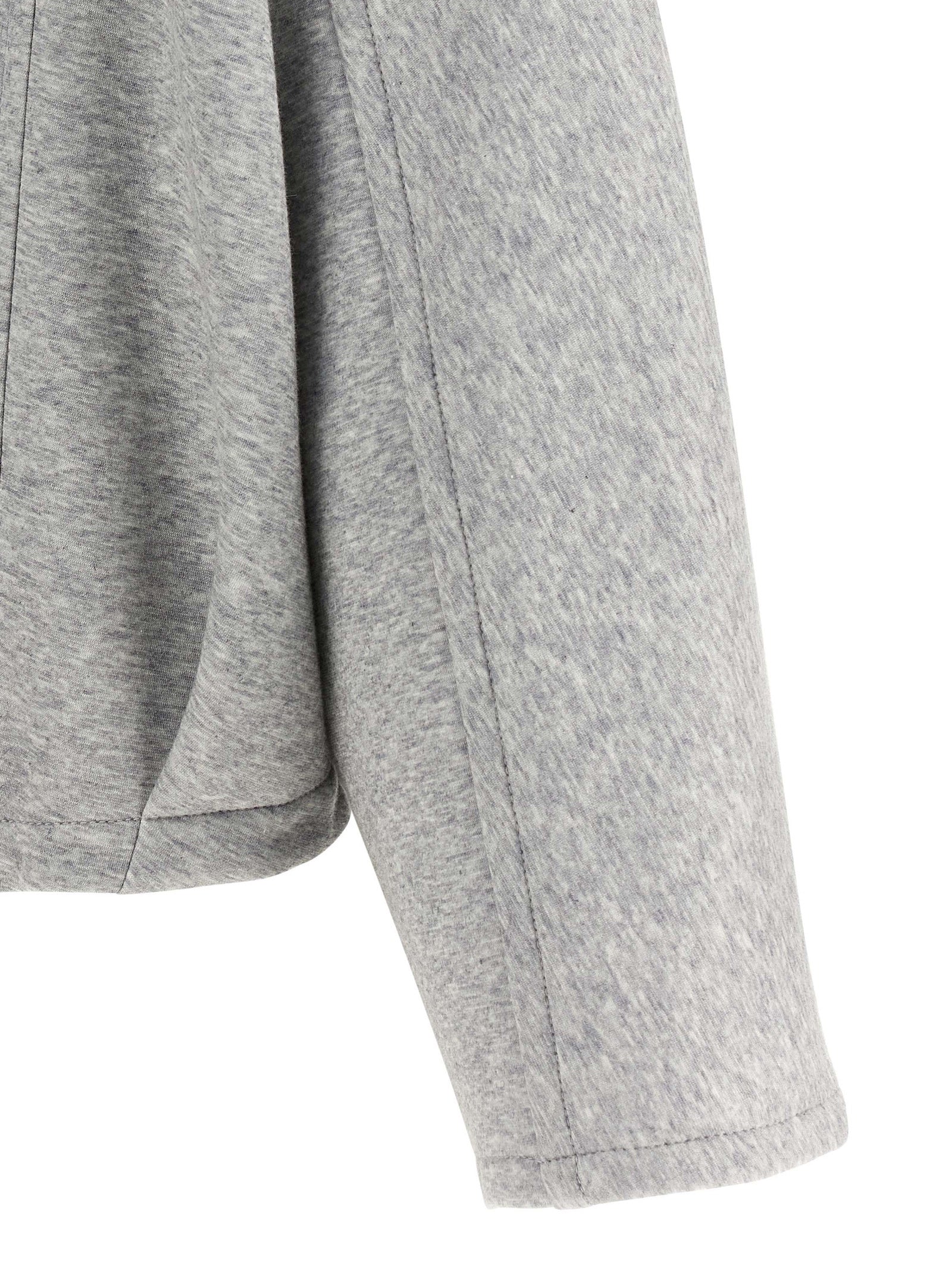 Brunello Cucinelli Women 'Shiny Zipper Pull' Cropped Hoodie BRUNELLO CUCINELLI
