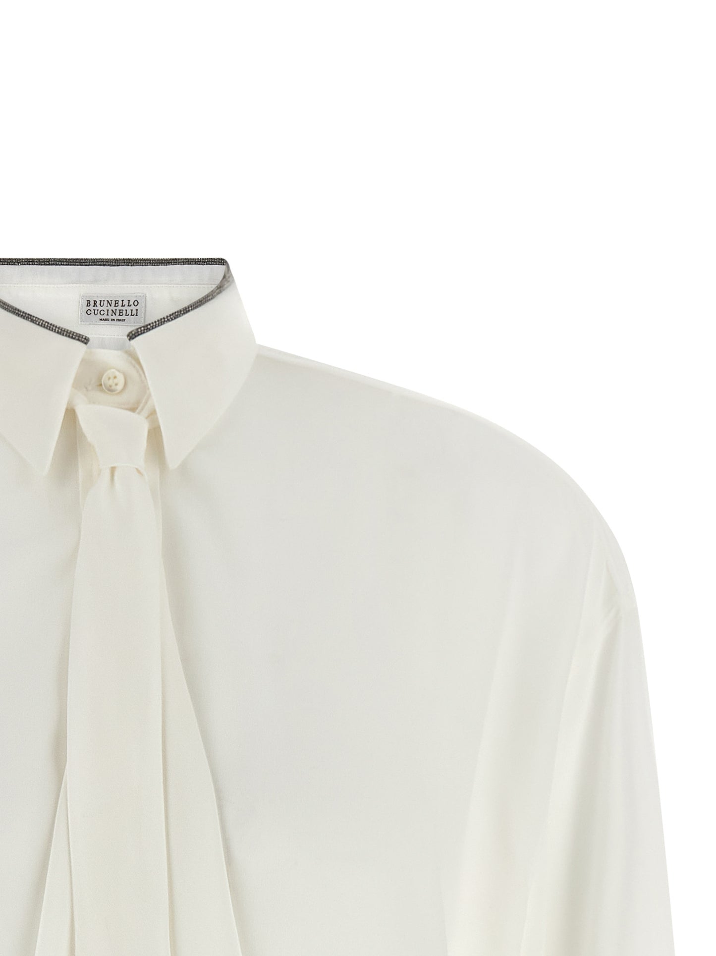 Brunello Cucinelli Women 'Shiny Collar' Shirt BRUNELLO CUCINELLI