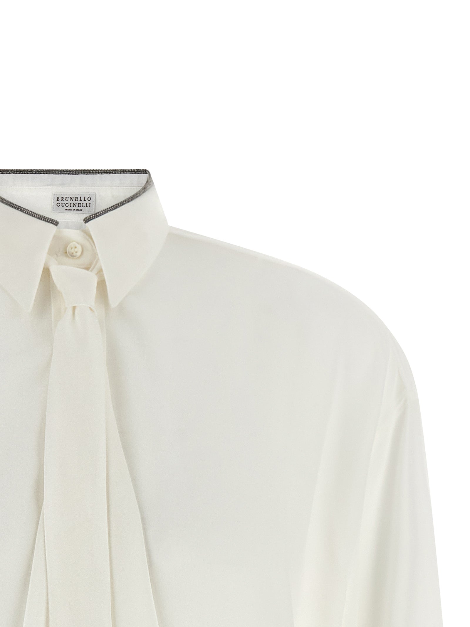 Brunello Cucinelli Women 'Shiny Collar' Shirt BRUNELLO CUCINELLI