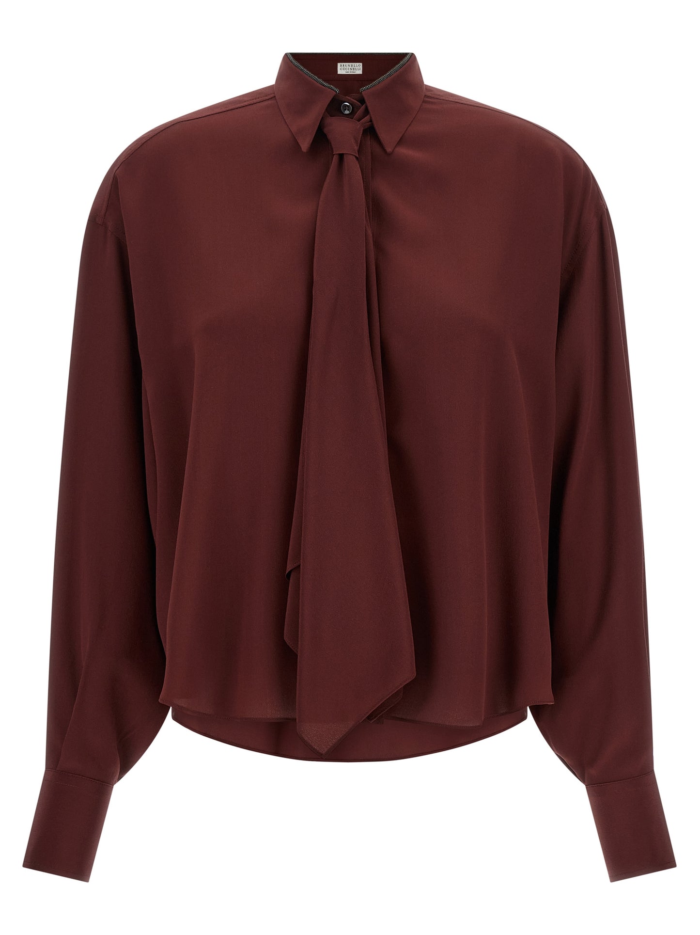 Brunello Cucinelli Women 'Shiny Collar' Shirt BRUNELLO CUCINELLI