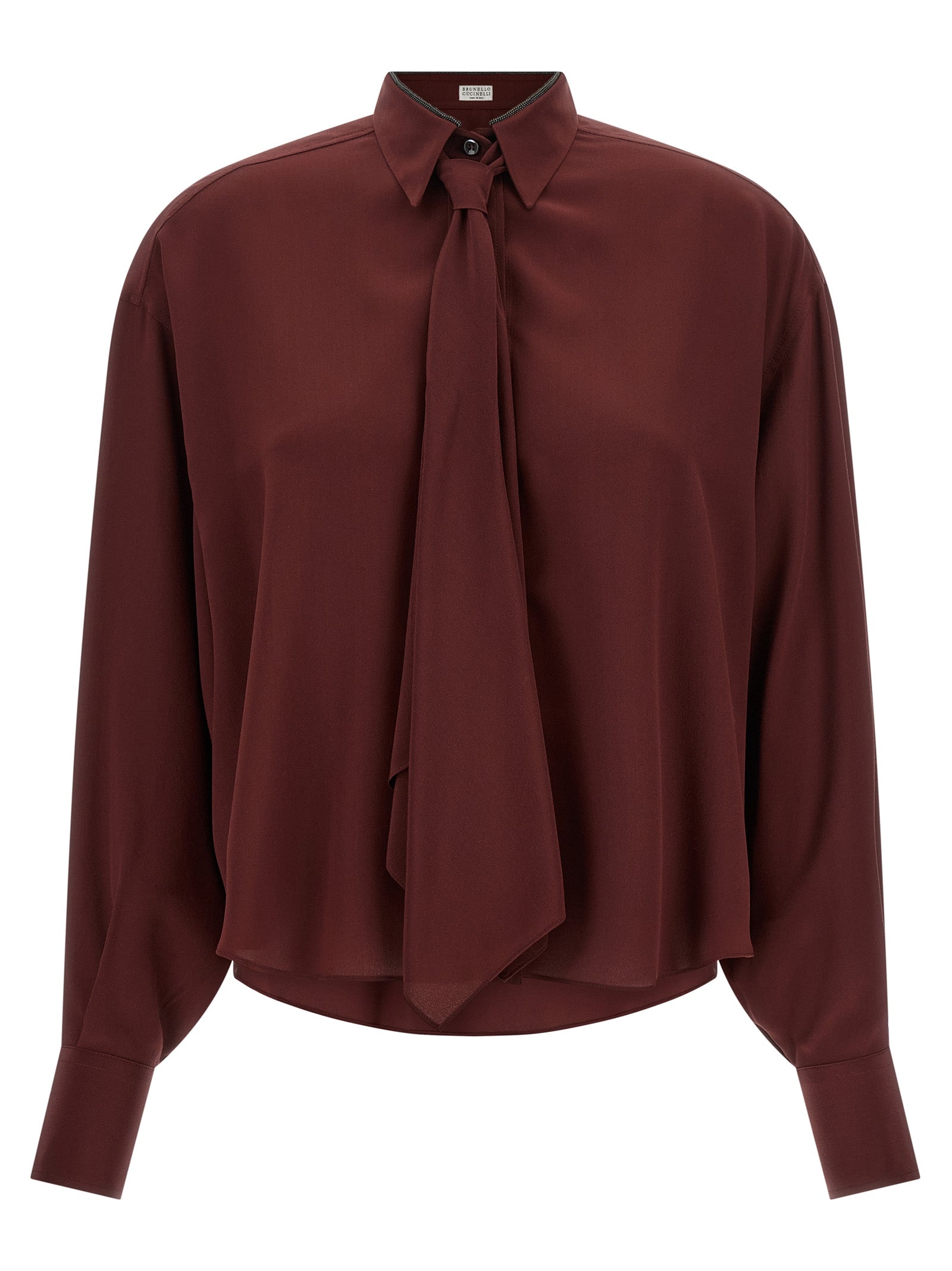Brunello Cucinelli Women 'Shiny Collar' Shirt BRUNELLO CUCINELLI