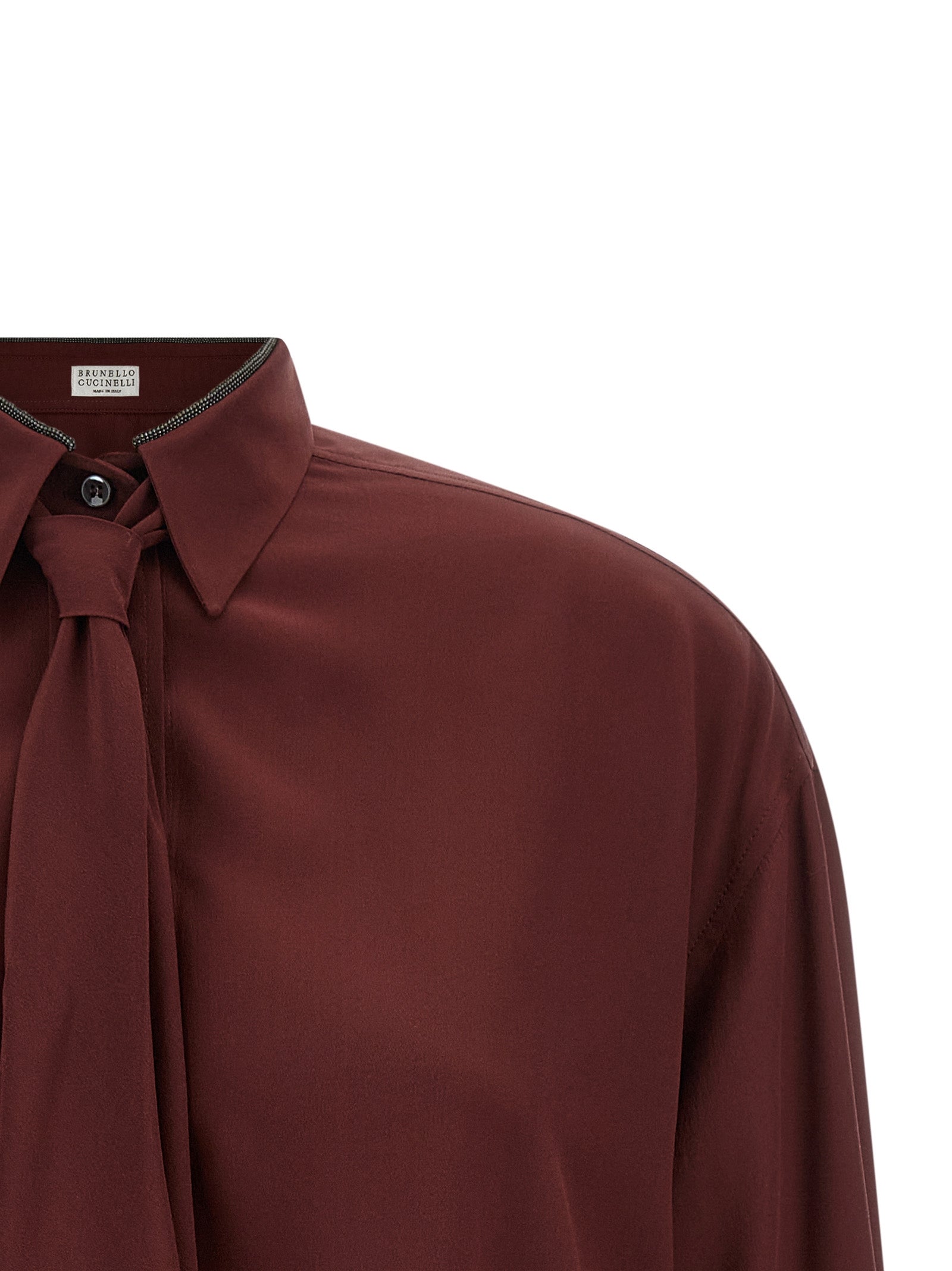 Brunello Cucinelli Women 'Shiny Collar' Shirt BRUNELLO CUCINELLI