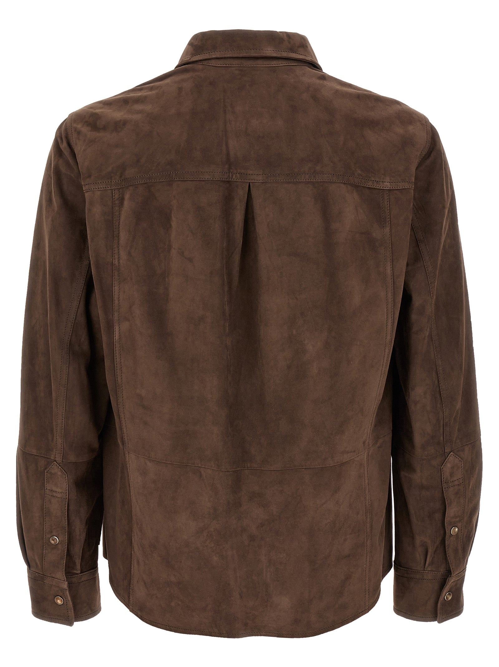 Brunello Cucinelli Men Suede Overshirt BRUNELLO CUCINELLI