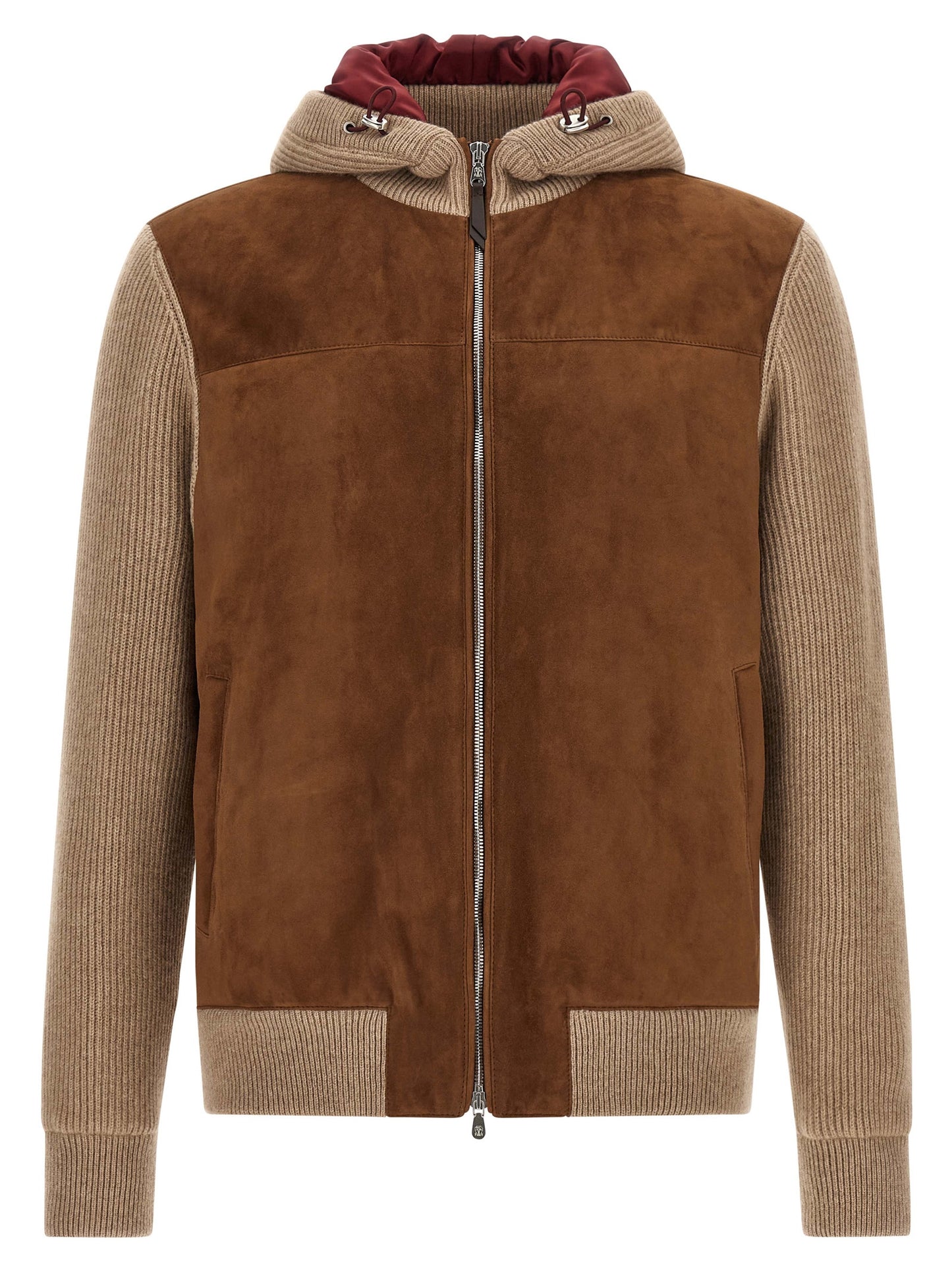 Brunello Cucinelli Men Suede And Cashmere Bomber Jacket BRUNELLO CUCINELLI