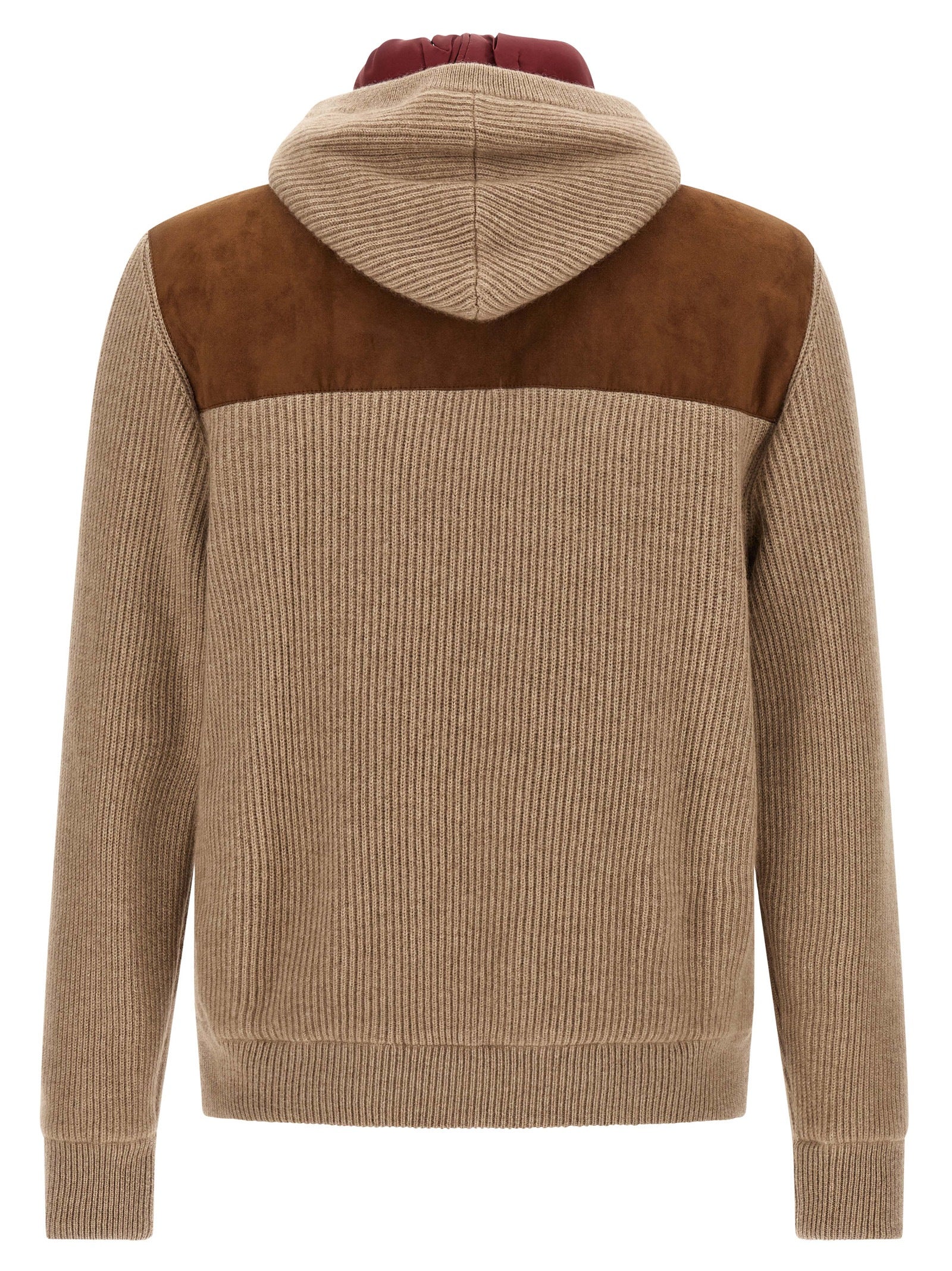 Brunello Cucinelli Men Suede And Cashmere Bomber Jacket BRUNELLO CUCINELLI