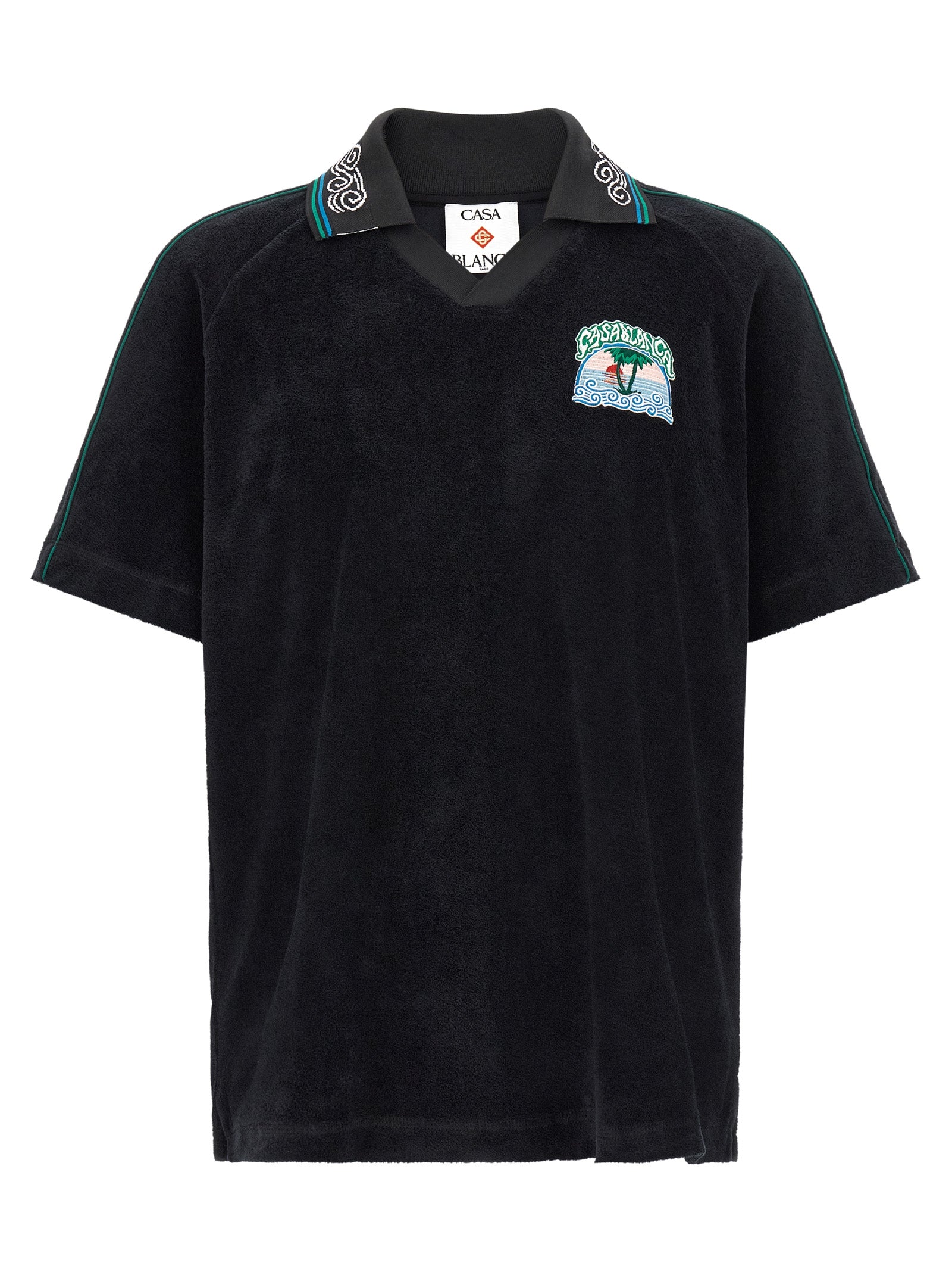 Casablanca Men 'Towelling' Jacquard Polo Shirt CASABLANCA