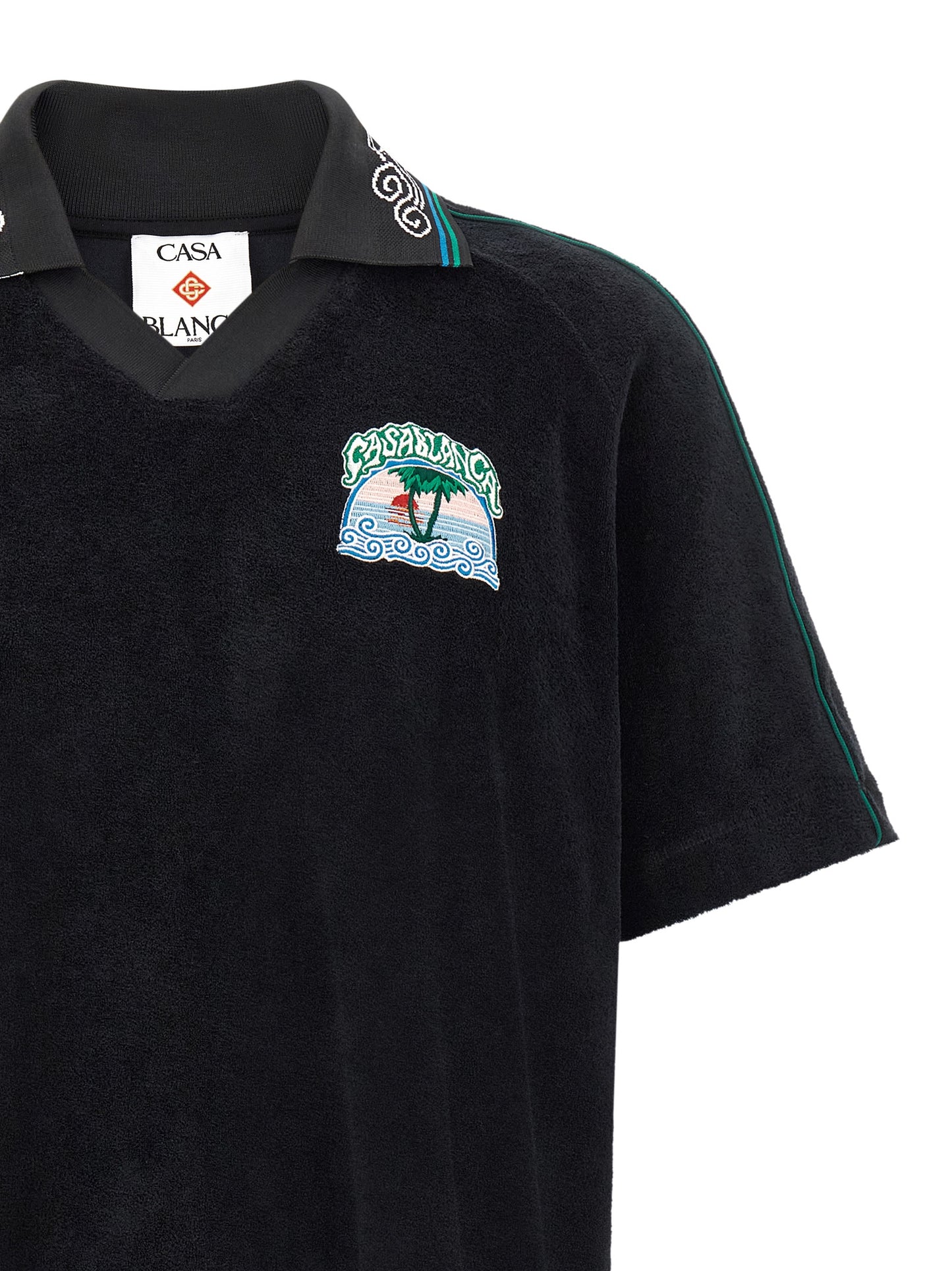Casablanca Men 'Towelling' Jacquard Polo Shirt CASABLANCA