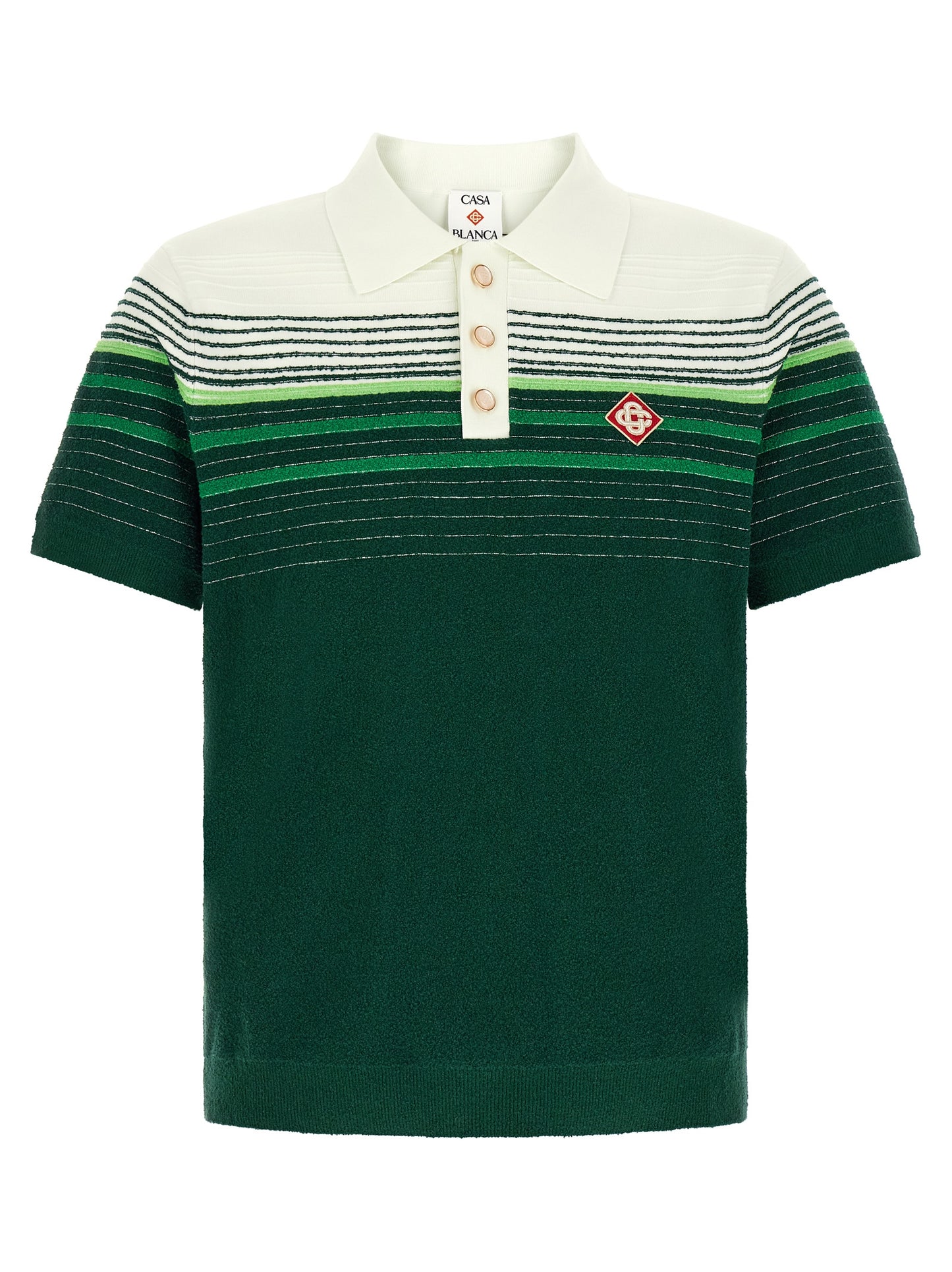 Casablanca Men 'Bouclé Stripes' Polo Shirt CASABLANCA