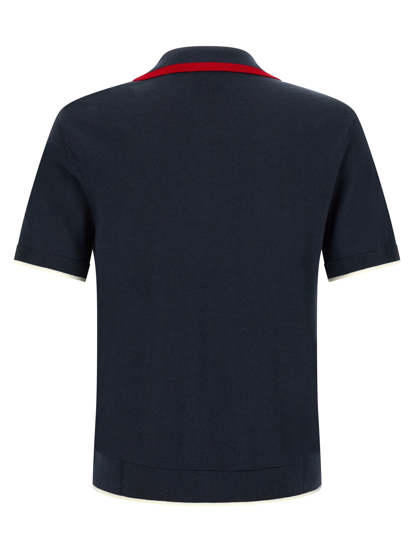 Casablanca Men Knit Polo Shirt With Zip CASABLANCA