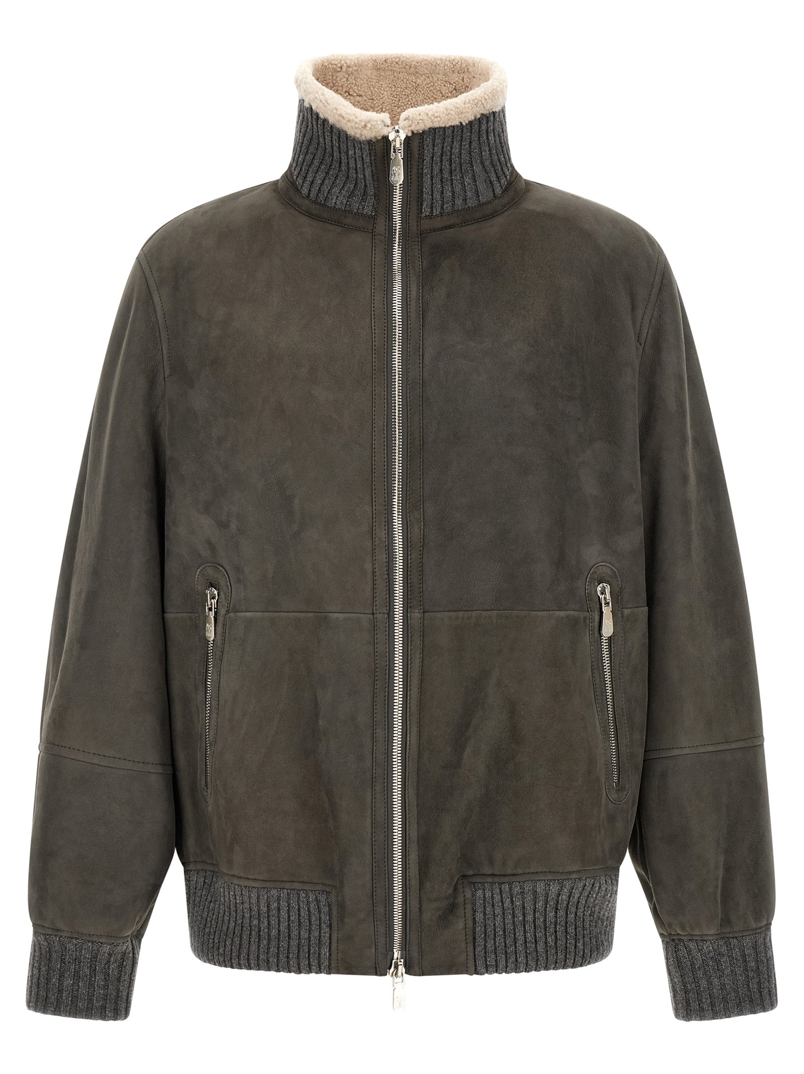 Brunello Cucinelli Men Leather Jacket BRUNELLO CUCINELLI