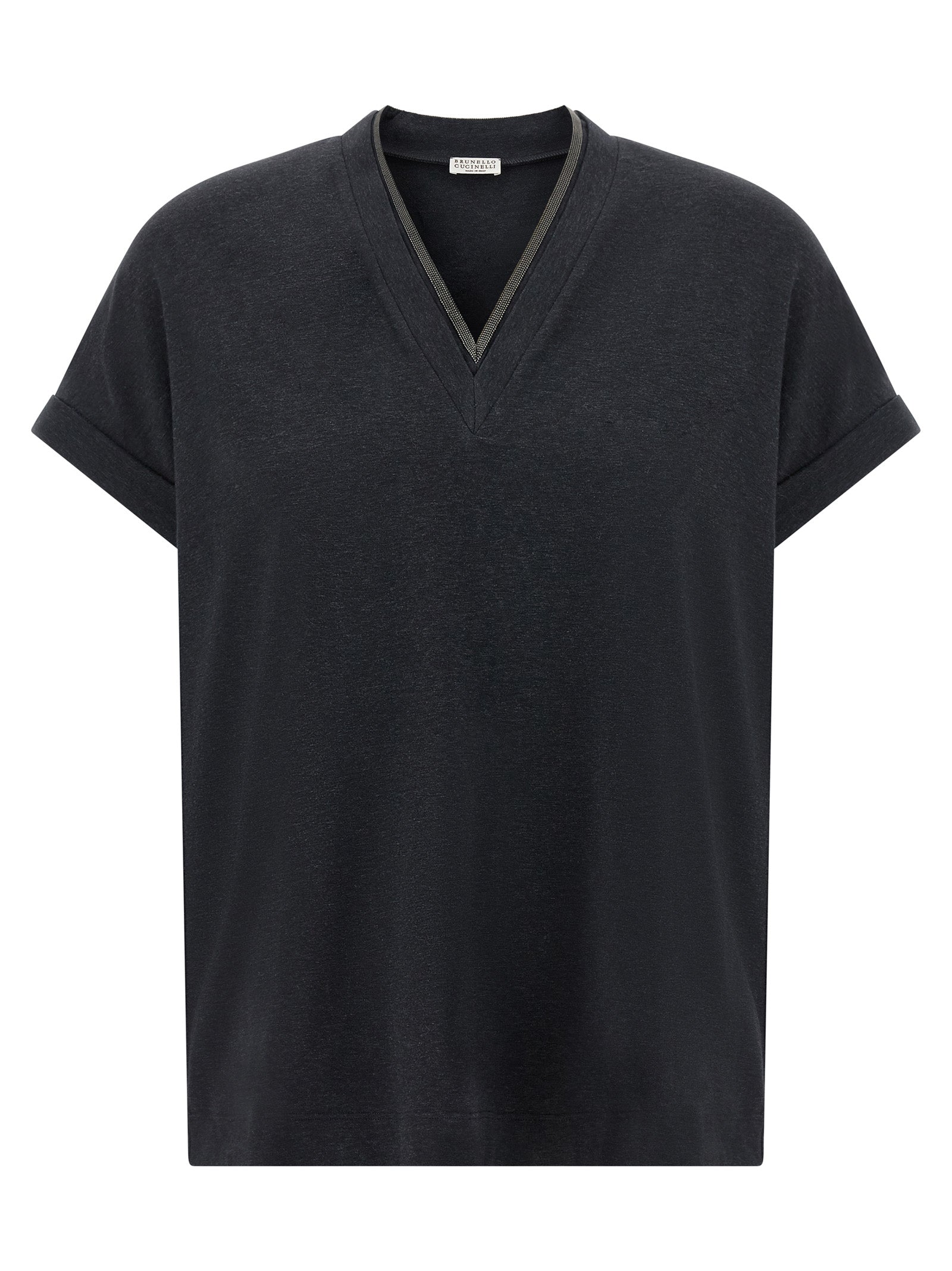 Brunello Cucinelli Women 'Shiny Trims' T-Shirt BRUNELLO CUCINELLI