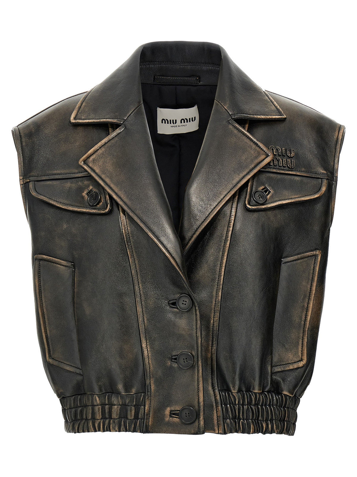 Miu Miu Women Logo Nappa Vest MIU MIU