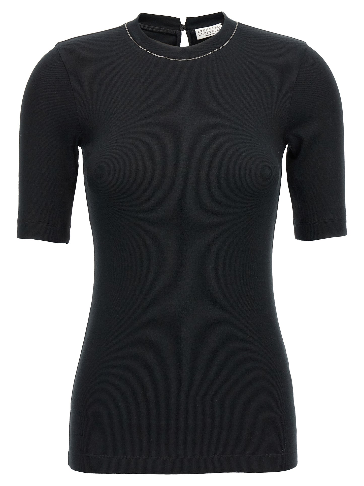 Brunello Cucinelli Women Monile Ribbed T-Shirt BRUNELLO CUCINELLI