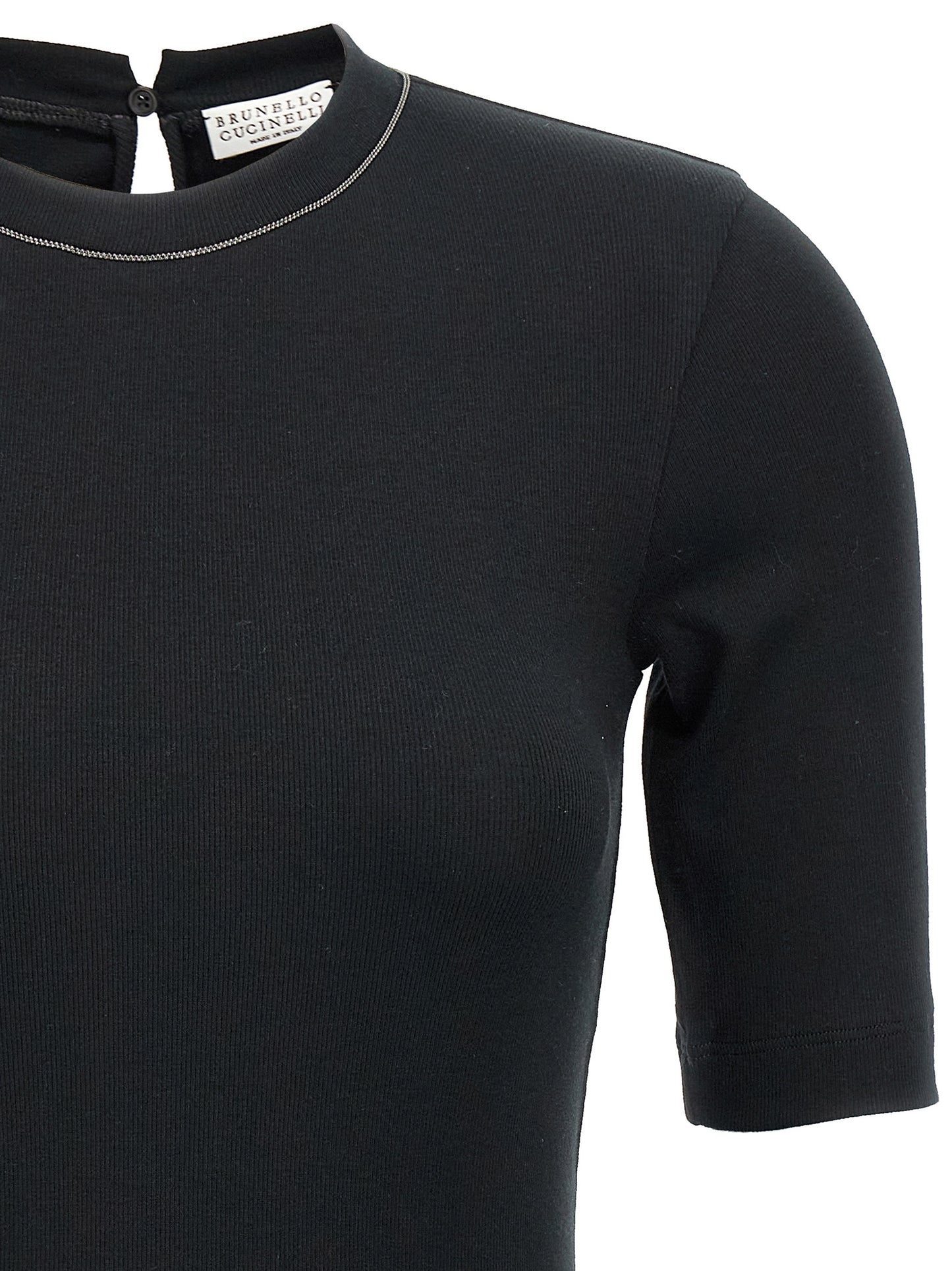 Brunello Cucinelli Women Monile Ribbed T-Shirt BRUNELLO CUCINELLI