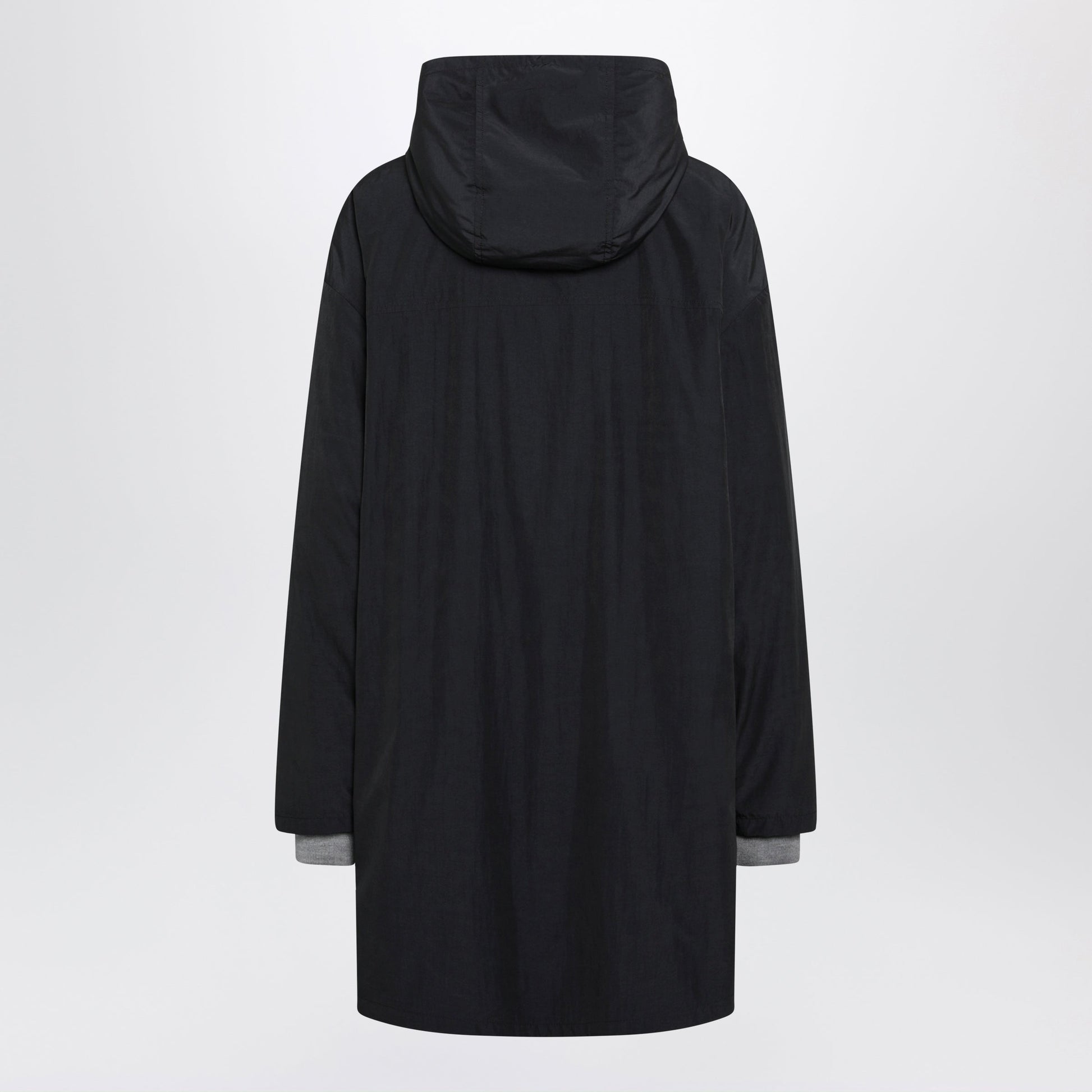 Miu Miu Black Caban In Panama And Fleece Women MIU MIU
