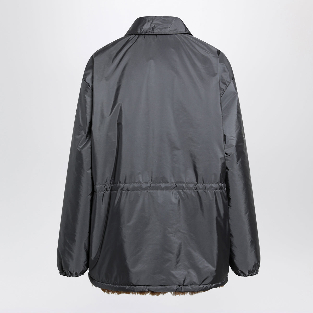 Miu Miu Ematite Blouson In Technical Fabric And Shearling Women MIU MIU